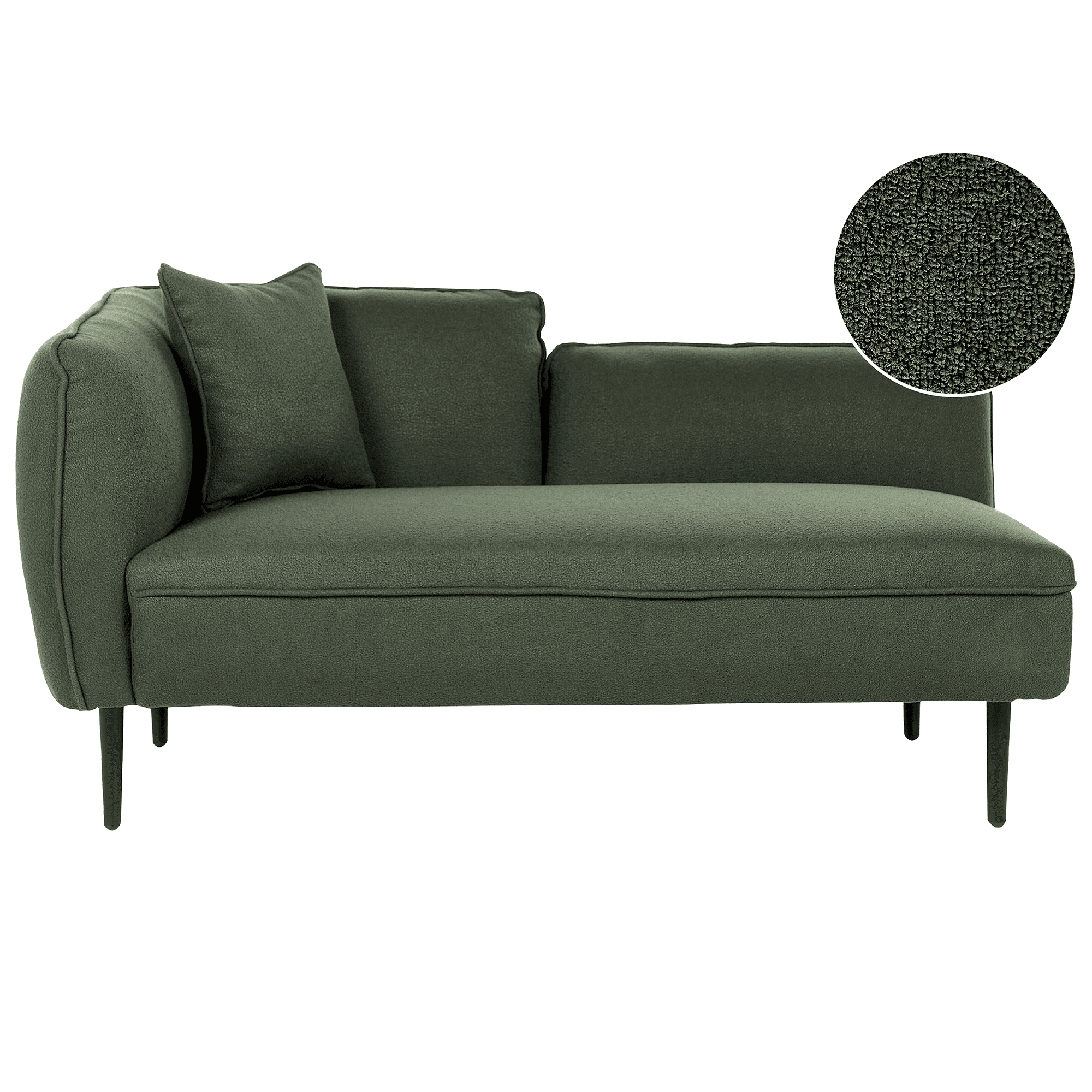 Divaani vasen CHEVANNES buklee Tummanvihreä – Beliani