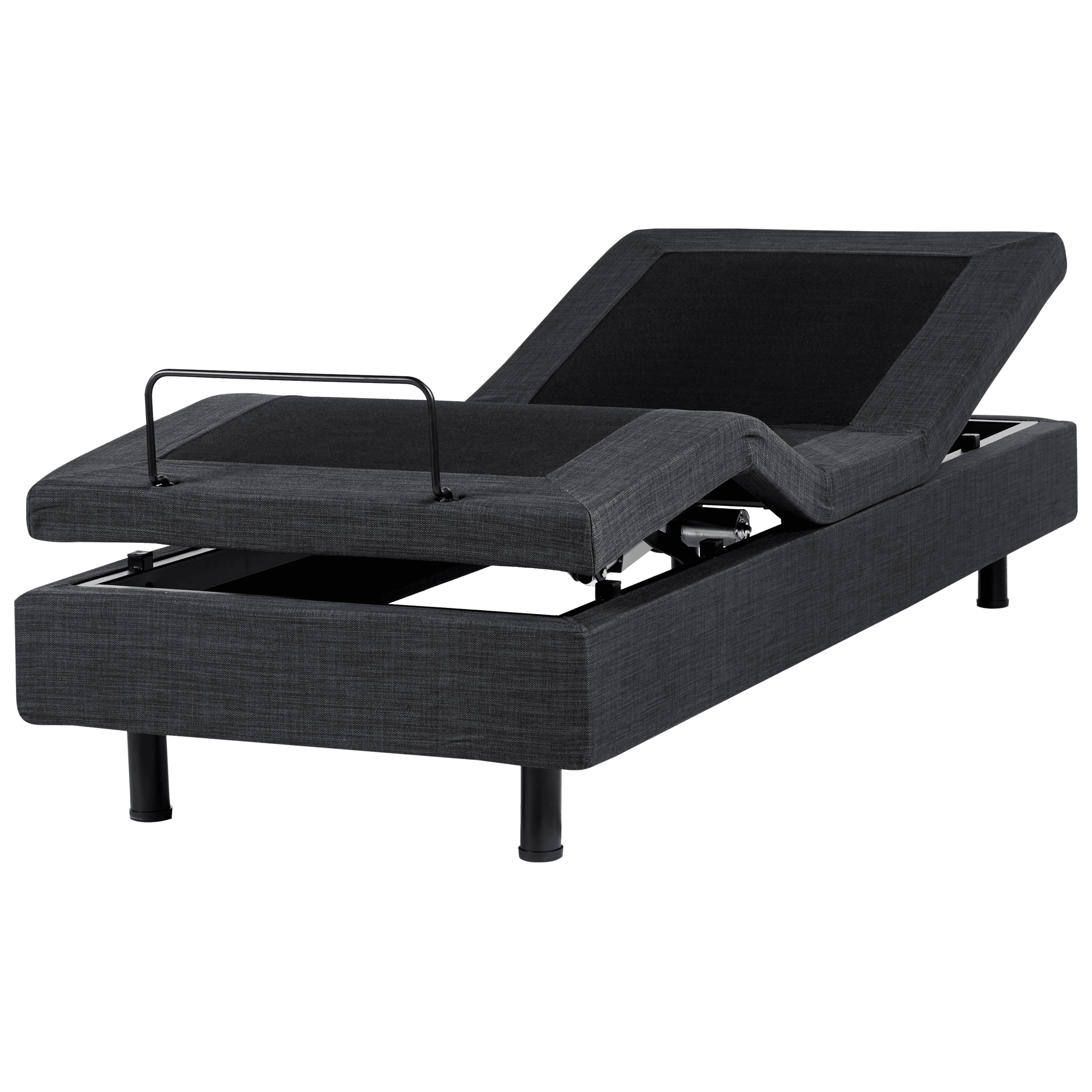 Säädettävä sänky ilman sängynpäätyä kangas DUKE 80 x 200 cm Tummanharmaa