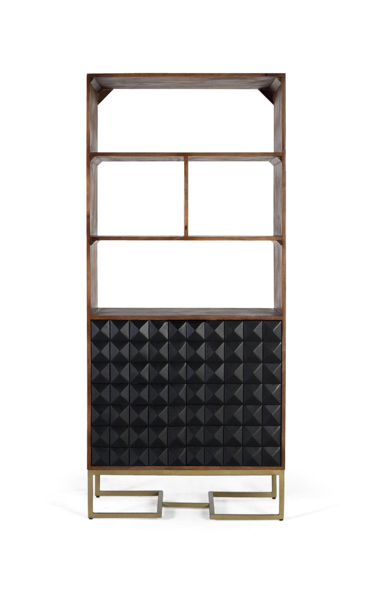 Käsintehty kirjahylly, kullatut jalat