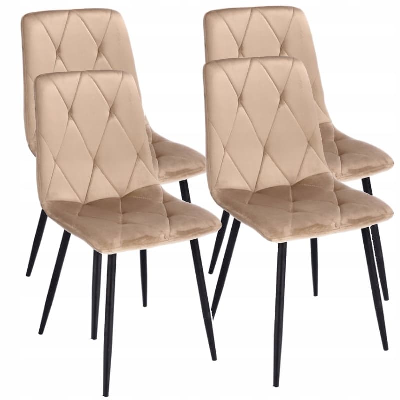 4x VERHOILTUA TUOLIA tikattu SAMETTI moderni – JUMI