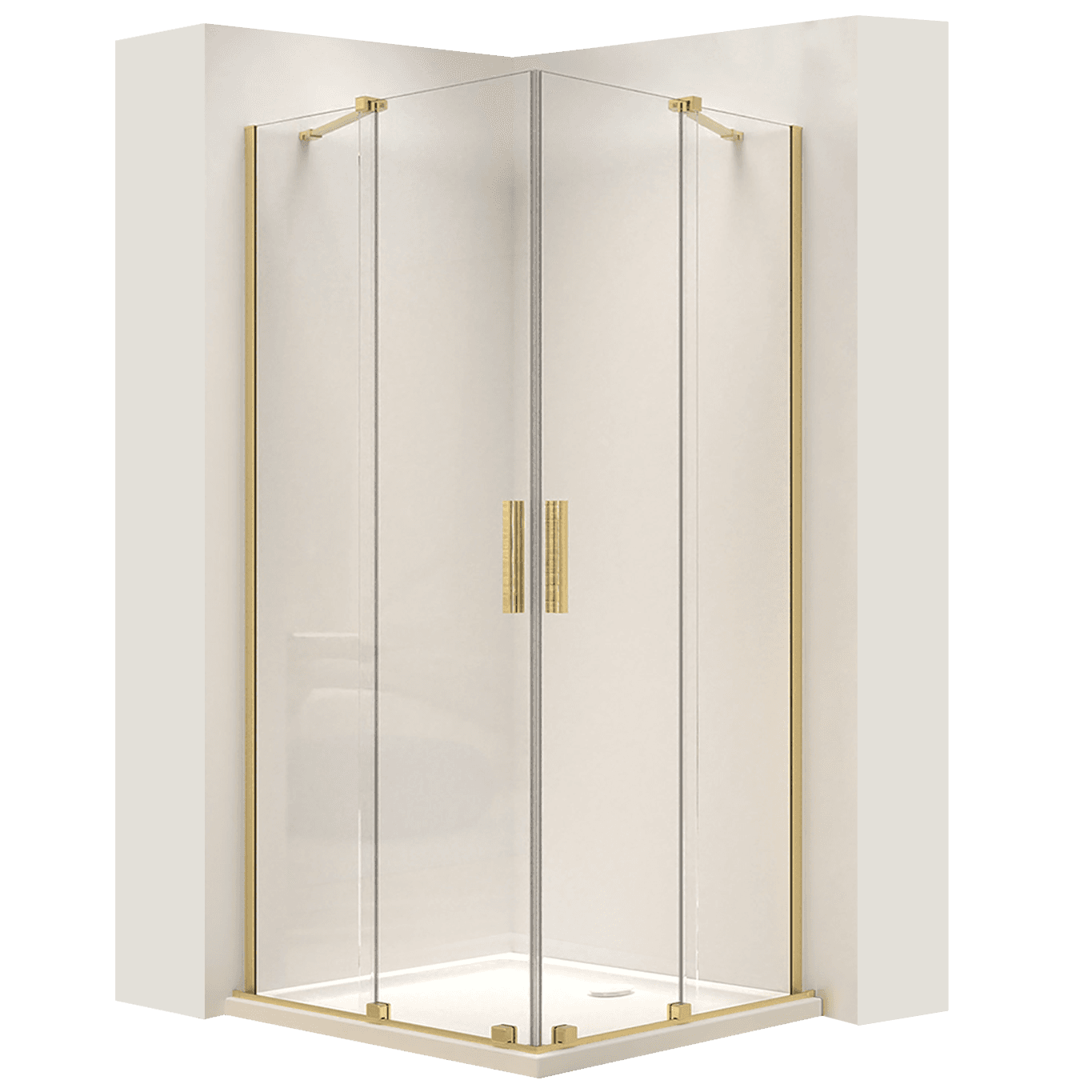 REA Suihkukaappi MONTANA 90x90 harjattu kulta, 90X90X200CM