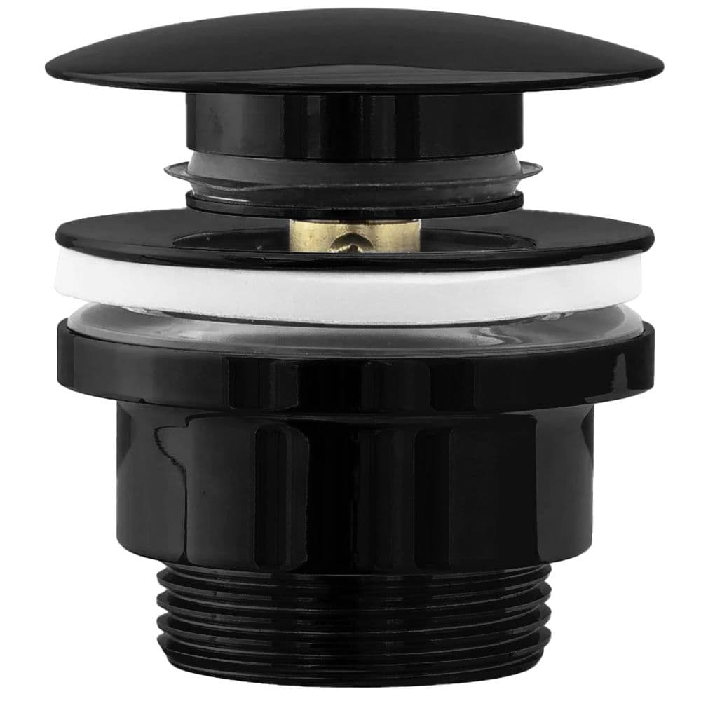 REA pesualtaan tulppa Click-clack 6,4 metalic musta, 6,4X6,4X13CM