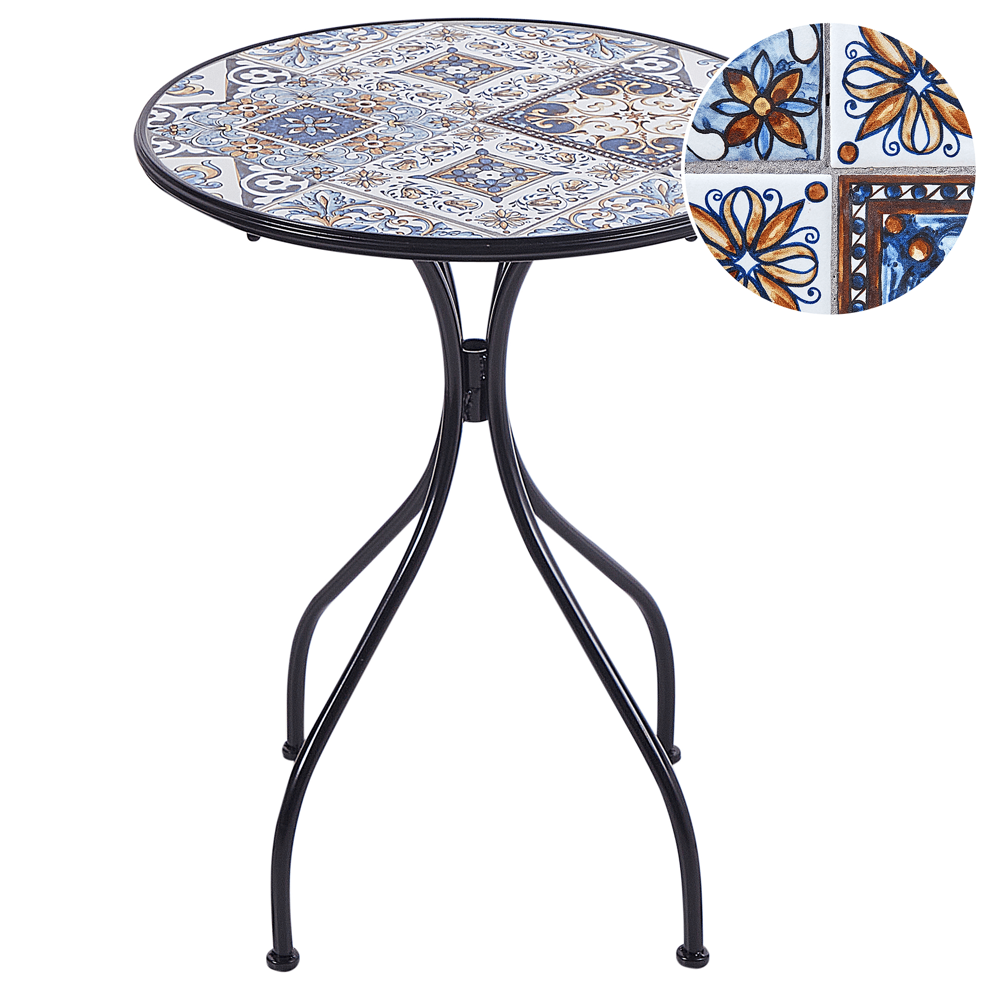 Bistropöytä CIVITA 60 cm 60 cm metalli Musta