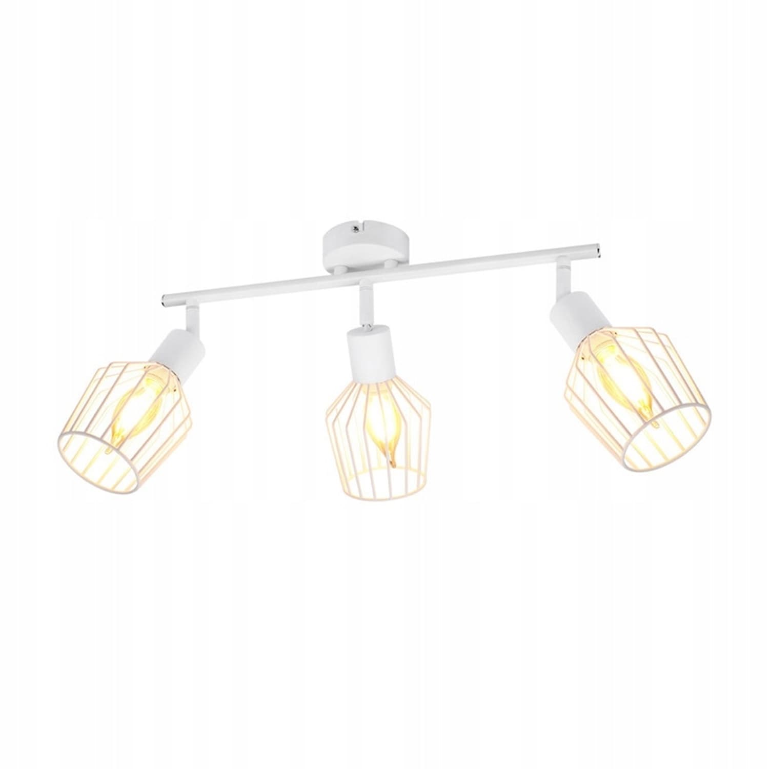 NETTLIFE 3 E14 - kattospottivalaisinta - metallia, 350° kääntyvä teollinen eteisvalaisin, seinävalaisin eteiseen ja olohuoneeseen, valkoinen – Nettlife