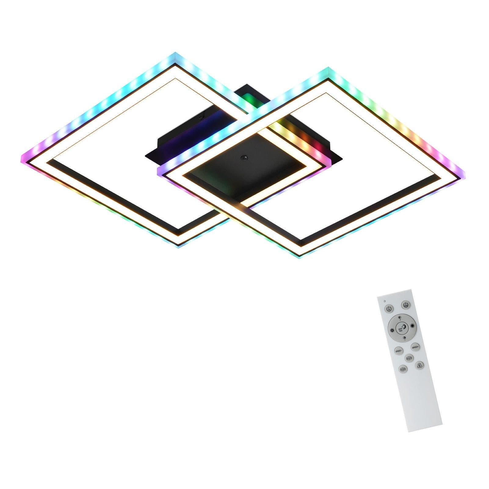 NETTLIFE LED - kattovalaisin olohuoneeseen, himmennettävä, moderni, RGB, kaukosäätimellä, 3000-6000K, moderni RGB 13