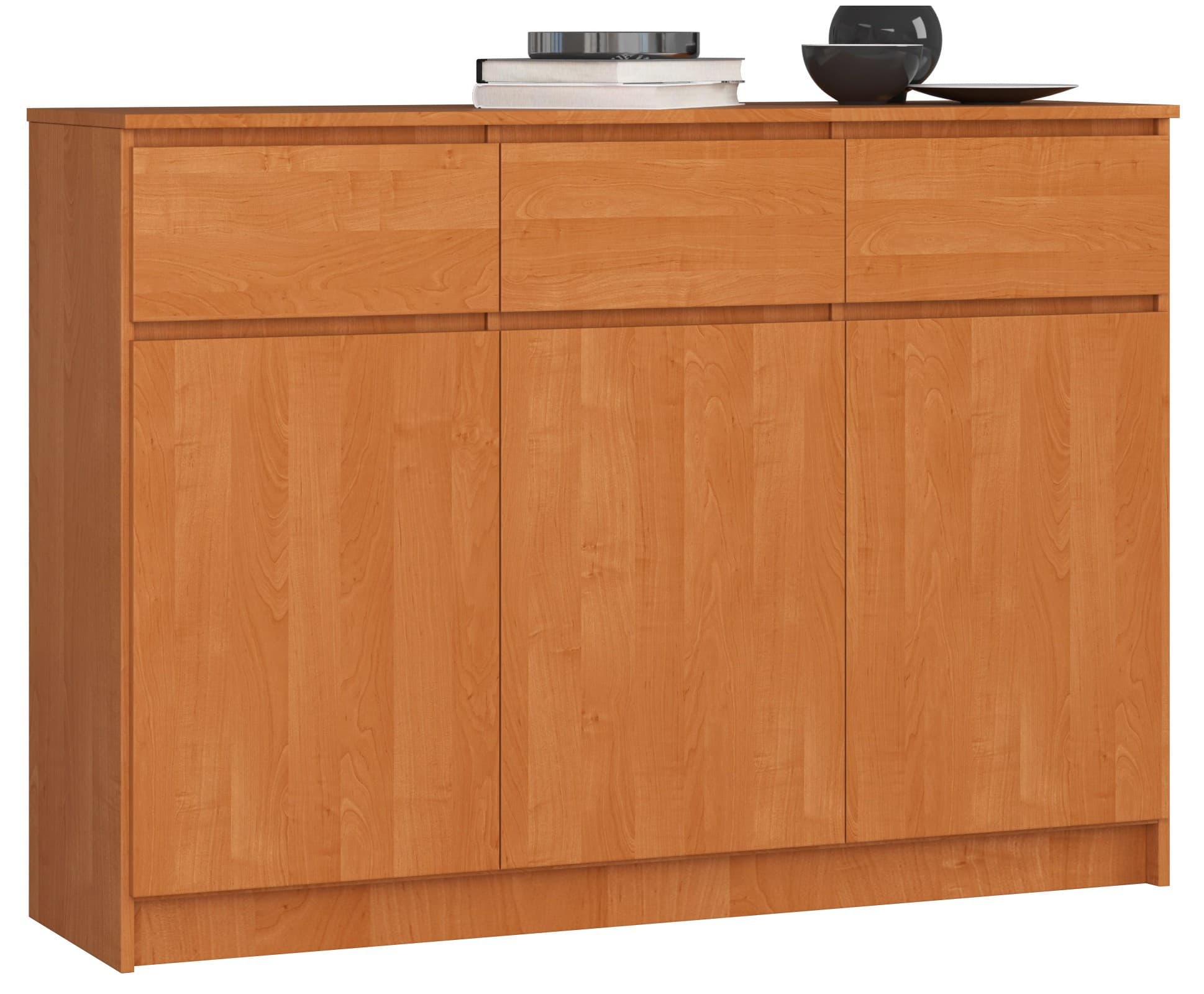 Akord Lipasto 3 Ovet 3 Laatikkoa Leppä 138x40x99 – Akord