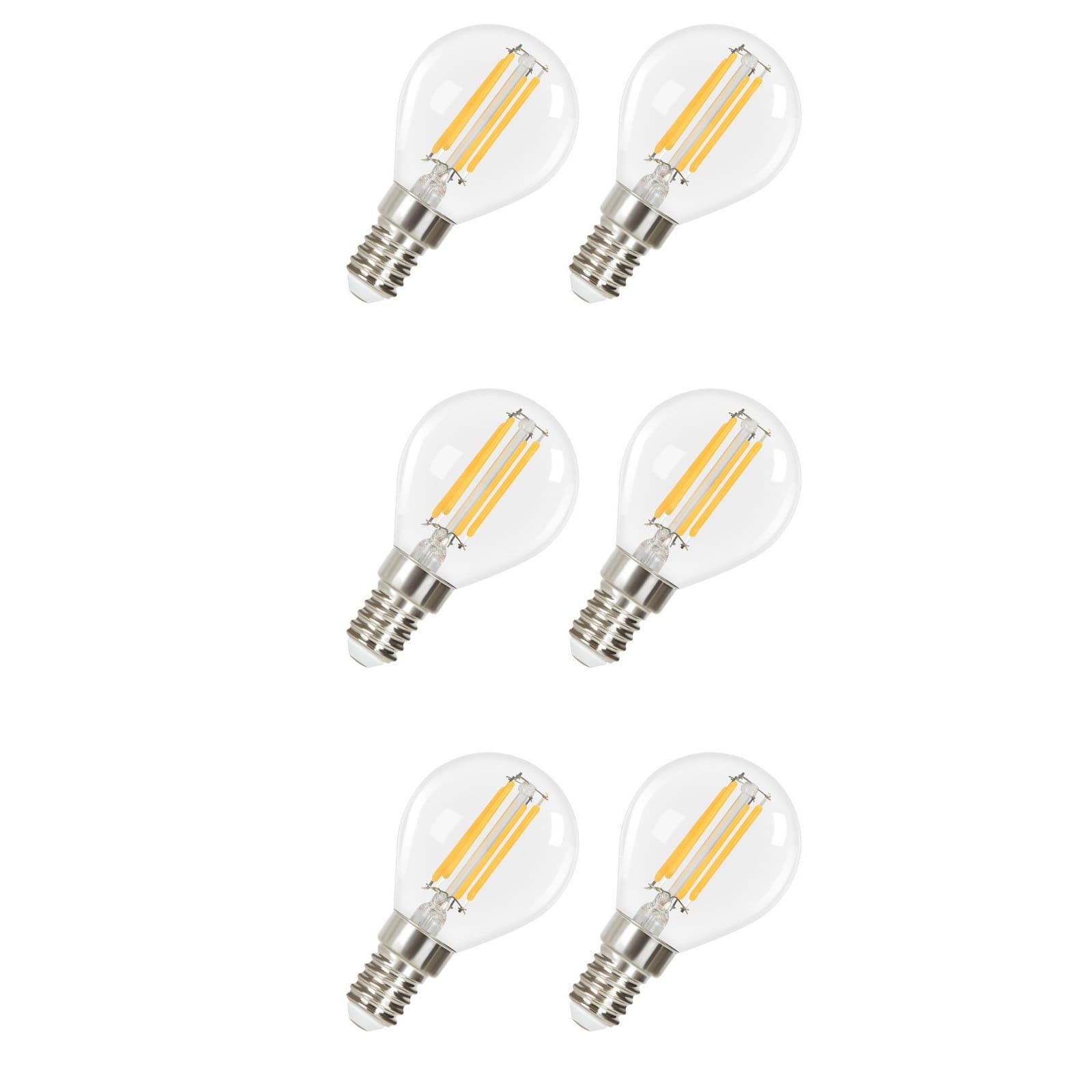 NETTLIFE 6 kpl E14 LED-lamppupaketti vintage Edison - hehkulanka lämpövalkoinen G45 2700K 4W korkealaatuinen lasi ihanteellinen hotelliin kahvilaan – Nettlife