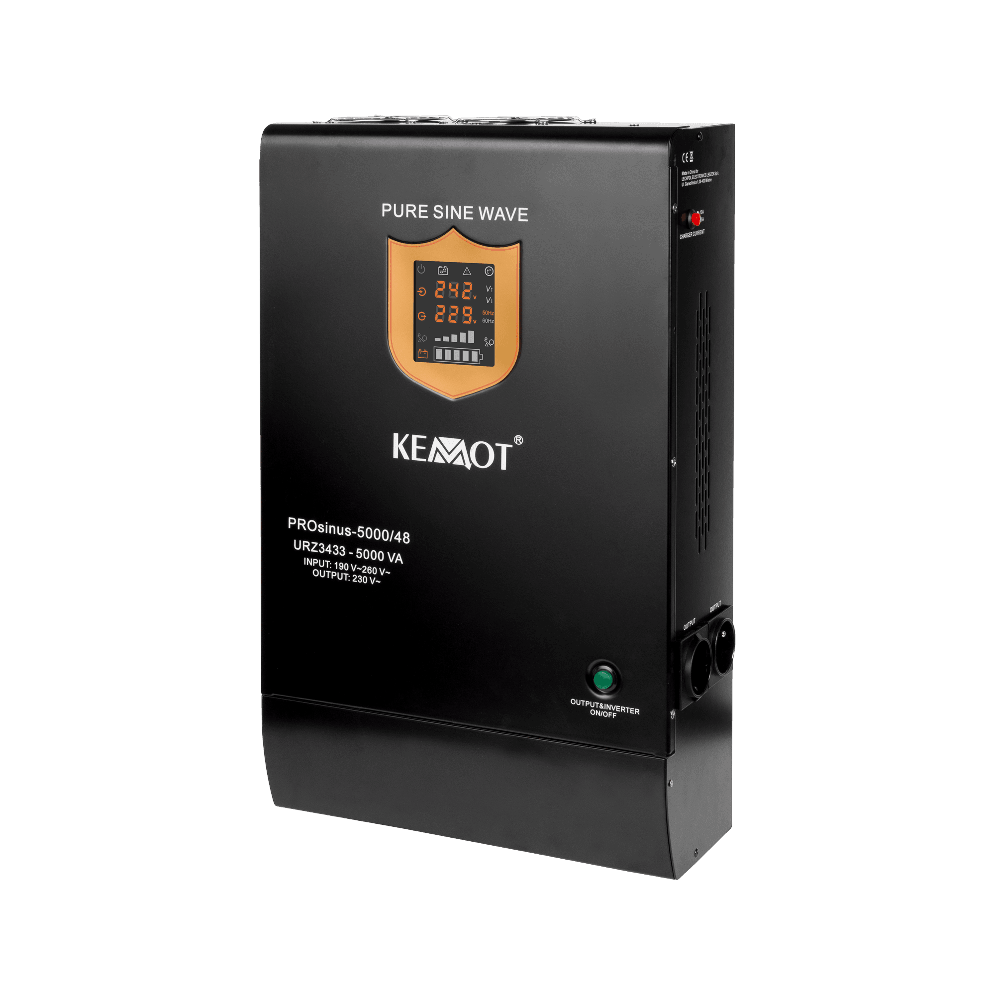 UPS-hätävirtalähde KEMOT PROsinus5000 48V/230V – KEMOT