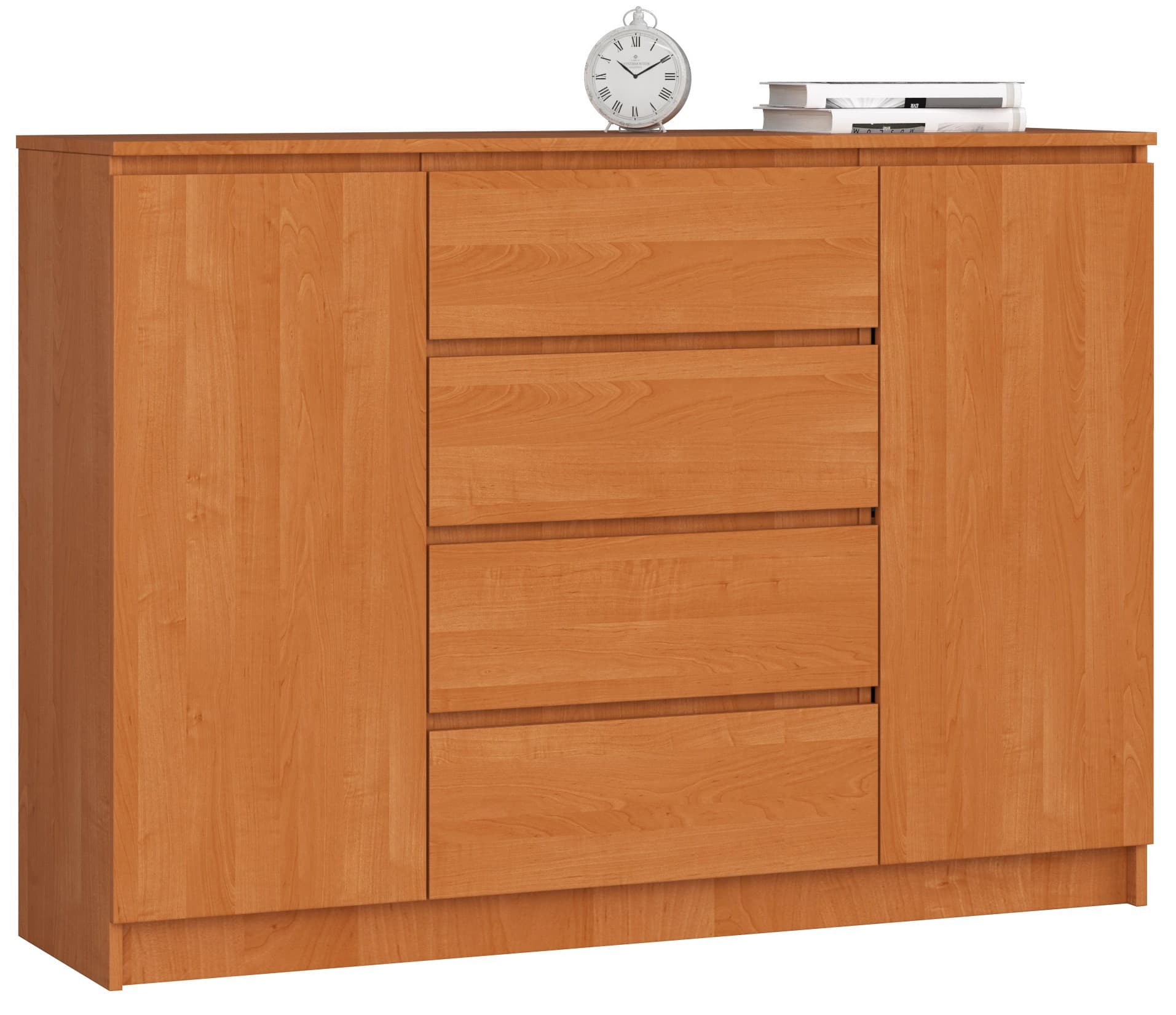 Akord Lipasto 2 Ovet 4 Laatikoa Leppä 138x40x99