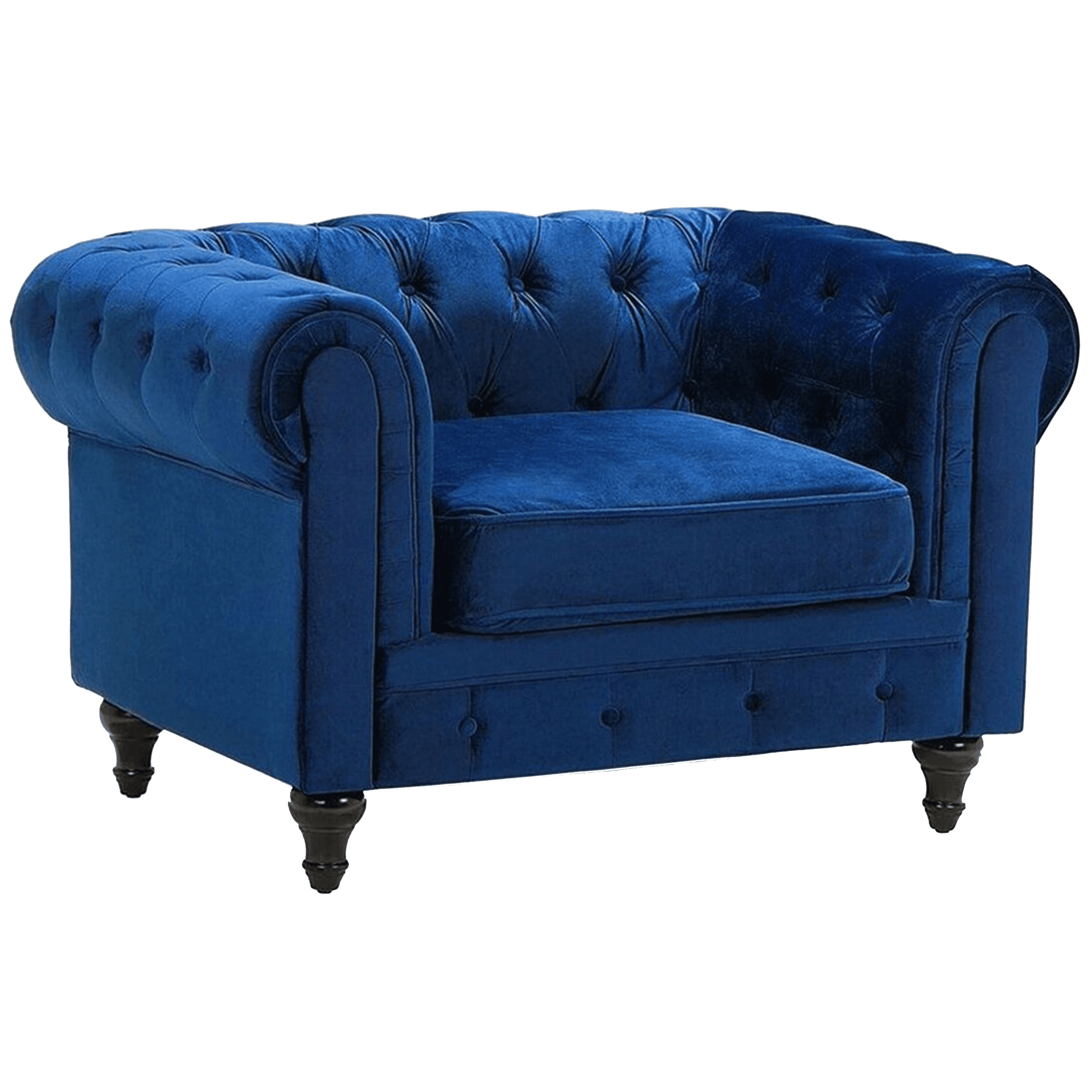 Nojatuoli CHESTERFIELD sametti Laivastonsininen