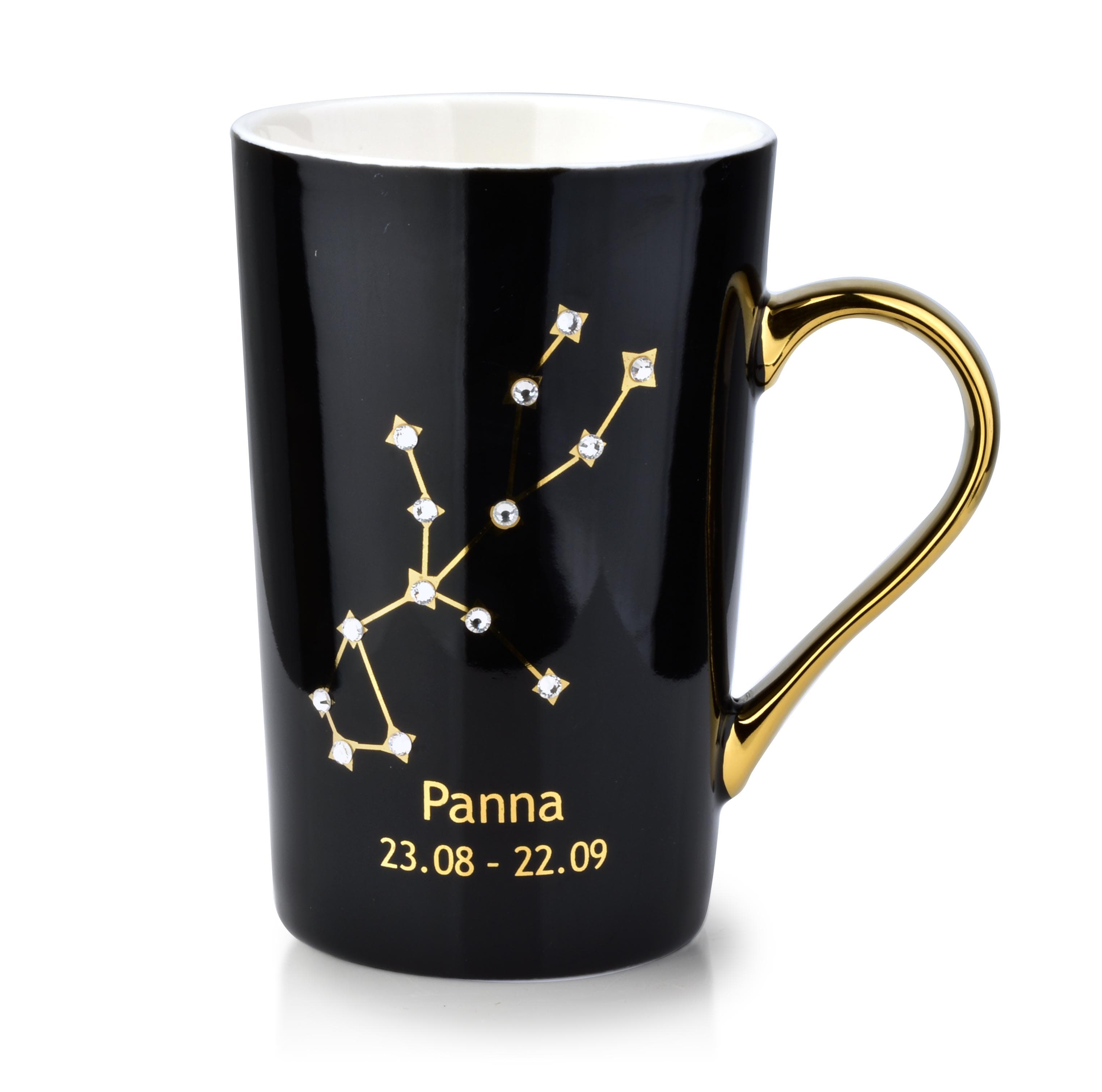 Muki posliini AFFEK DESIGN ZODIAK Panna 430 ml musta 1 kpl