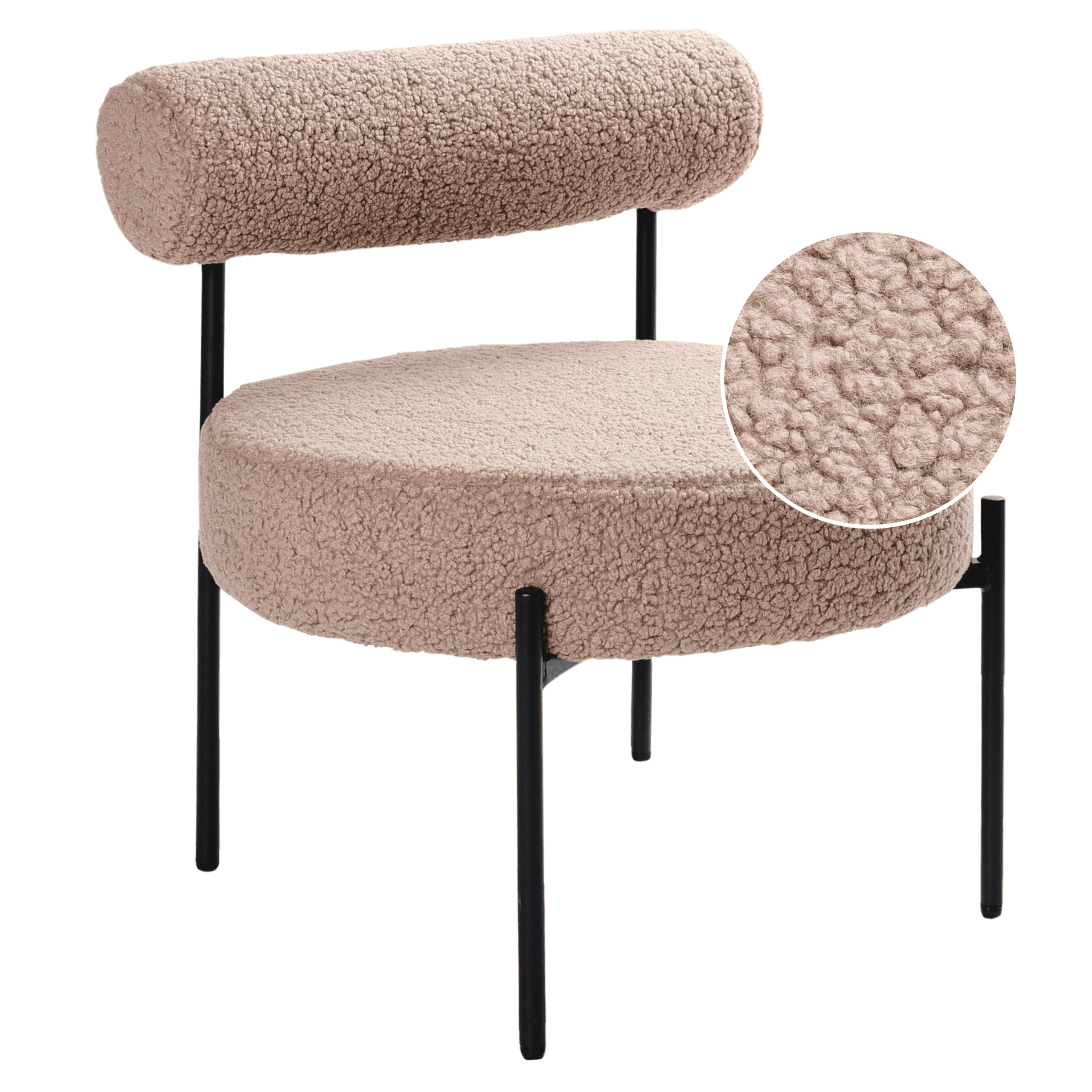 Nojatuoli ALPHA buklee Ruskeanharmaa