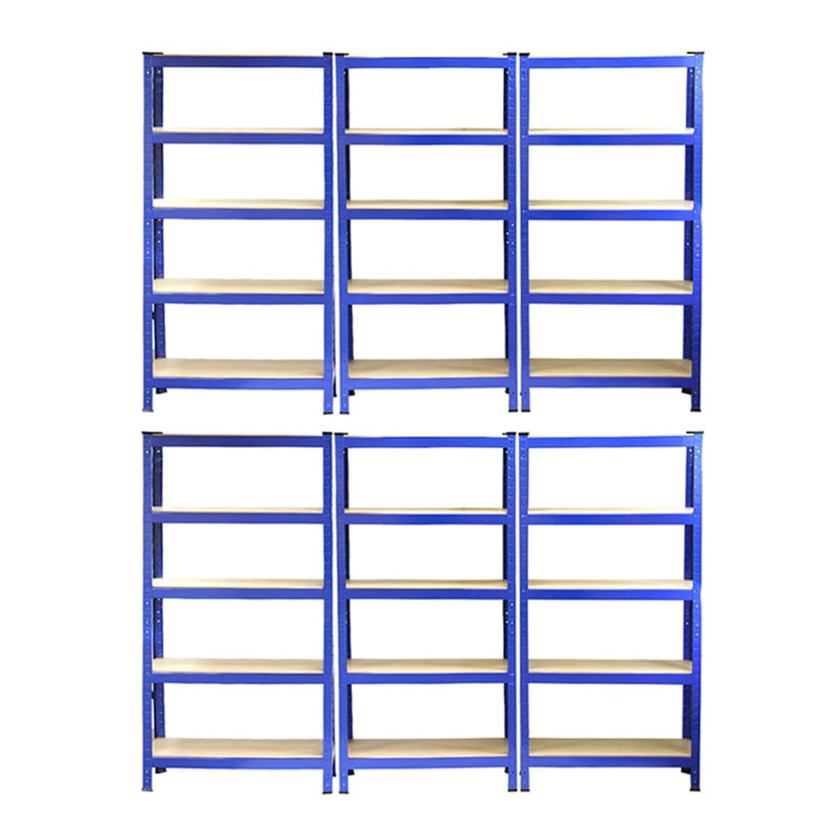Monster Racking T-Rax -hyllykkö, sininen, leveys 75 cm, syvyys 30 cm, 6 kpl setti
