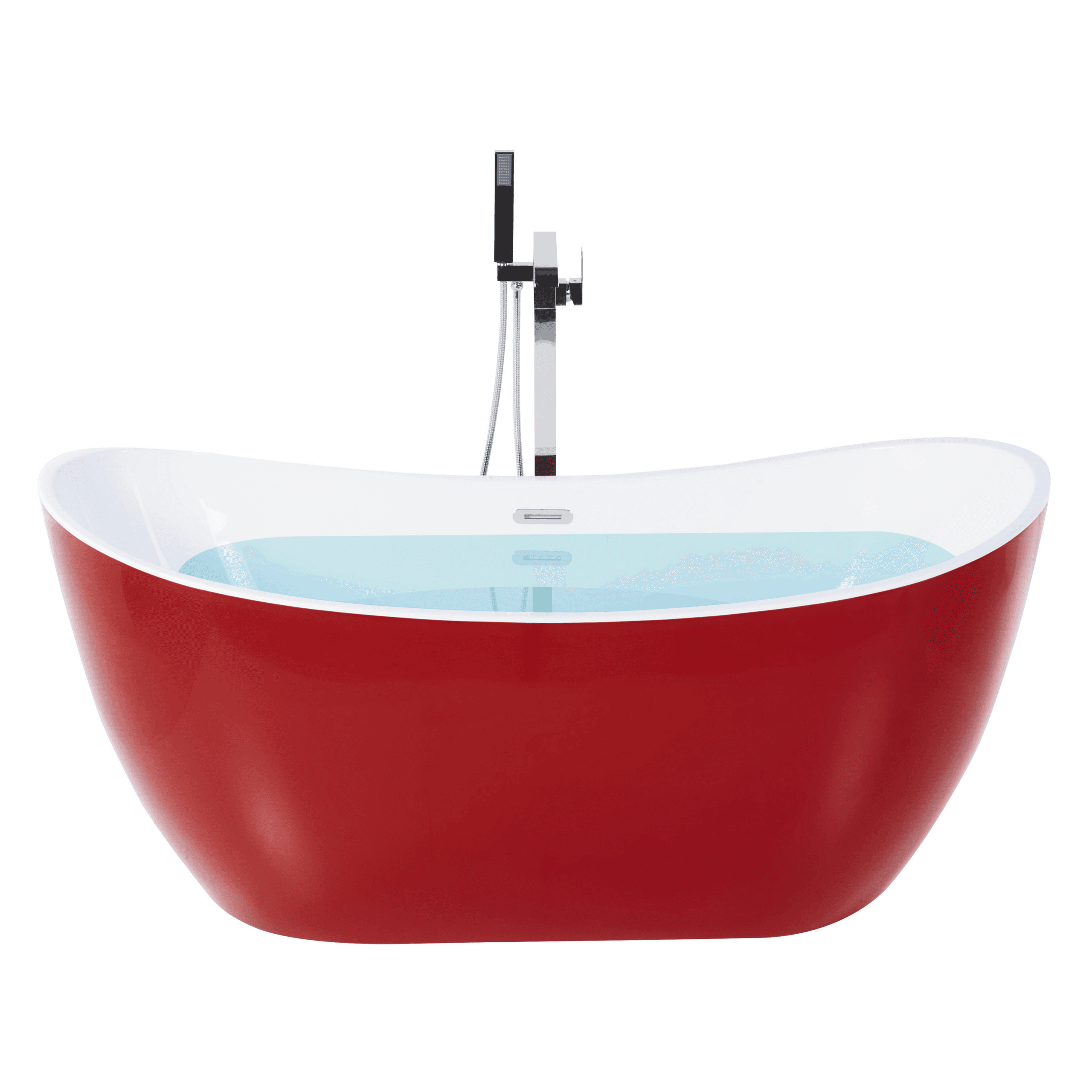 Vapaasti seisova kylpyamme ANTIGUA 150 x 75 cm Punainen