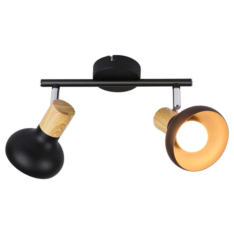 NETTLIFE - kattovalaisin, kohdevalaisin, 2 liekkiä, E14, vintage - musta, kattovalaisin olohuoneeseen, hotelliin