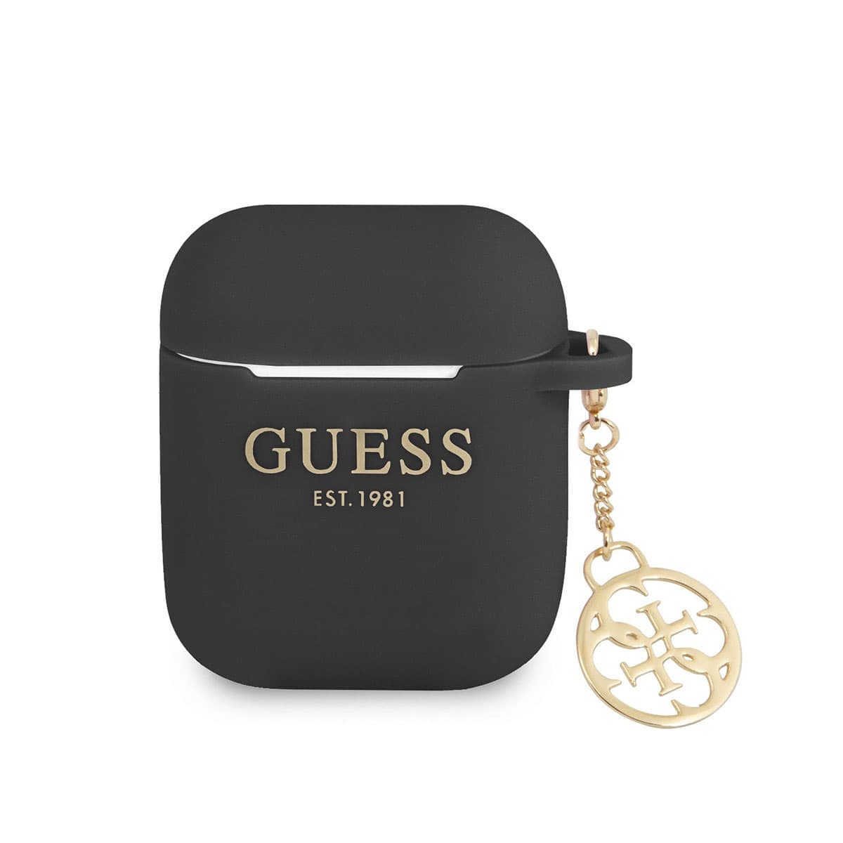 Kuori AirPods 1/2 4G Edition Charm -silikonikuori riipuksella – Guess