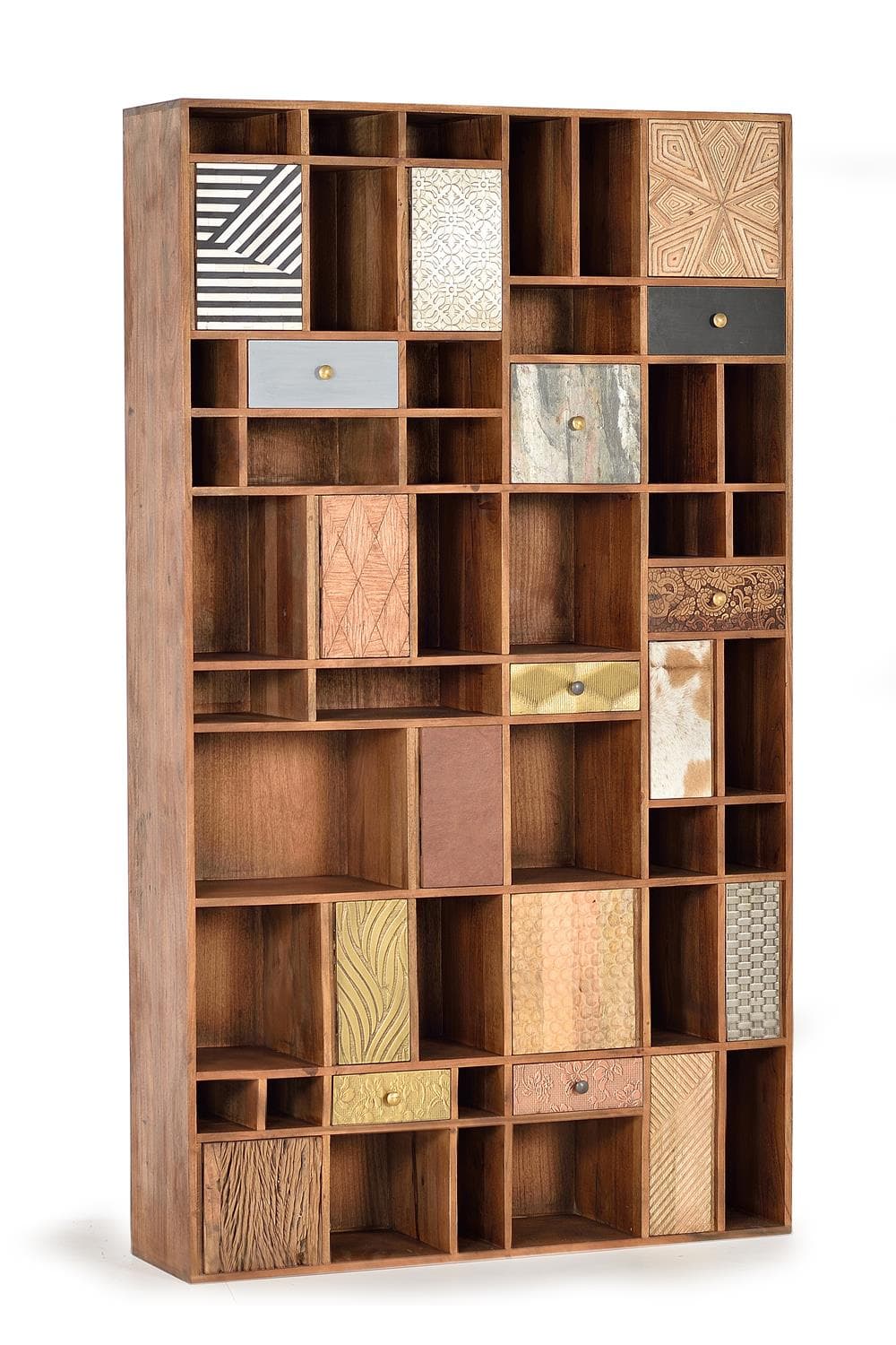 Mangopuusta valmistettu hyllykkö vaalean pähkinänvärisenä – Giner y Colomer