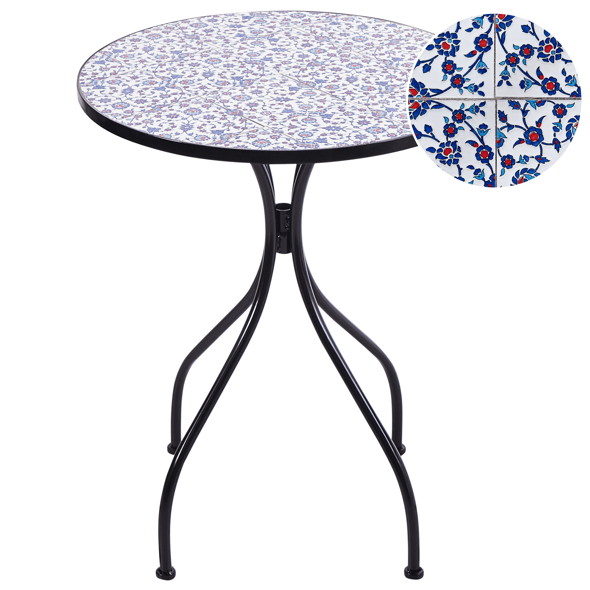 Bistropöytä CAMPRENA 60 cm 60 cm metalli Musta