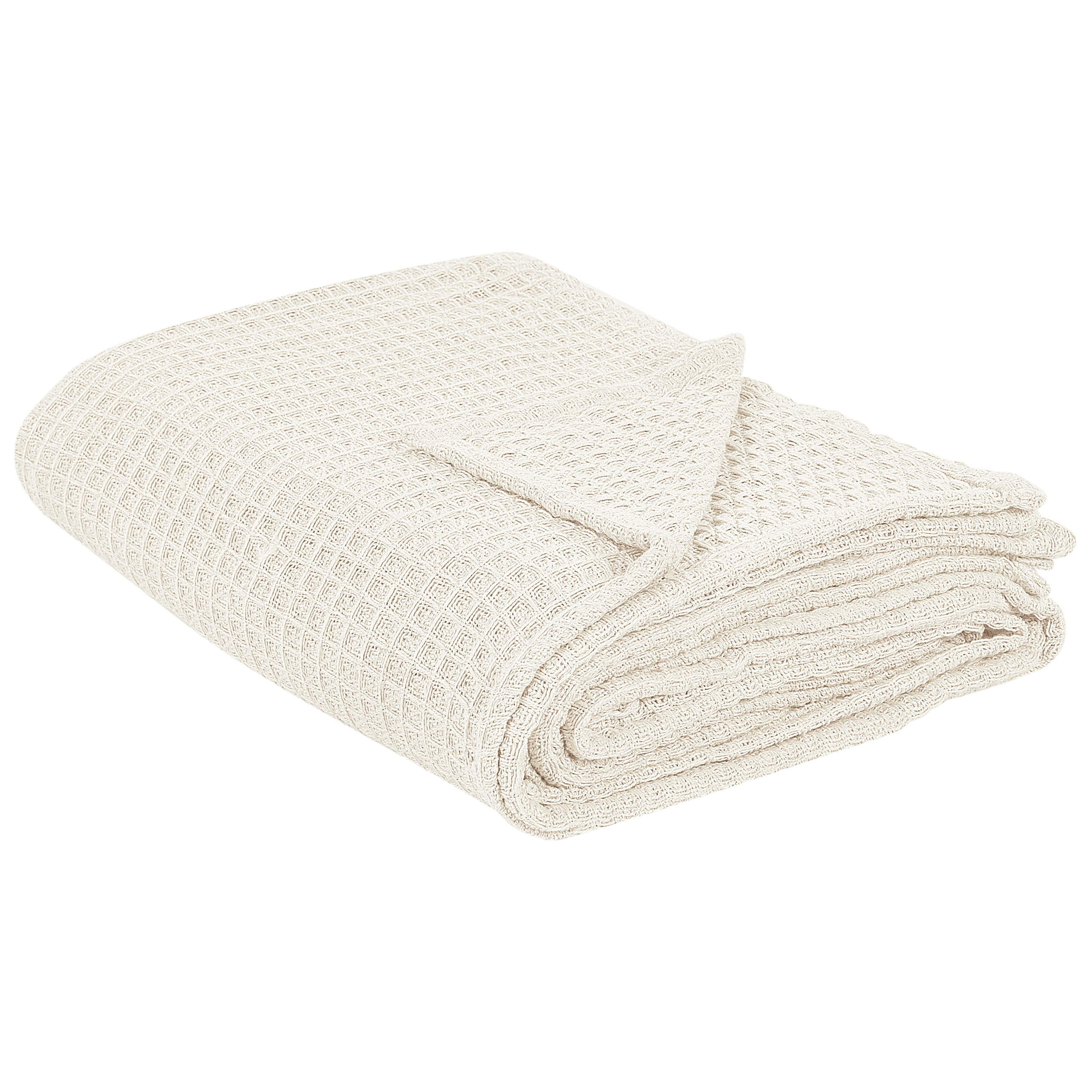 Päiväpeitto CHAGYL puuvilla 200 x 220 cm Vaaleanbeige – Beliani