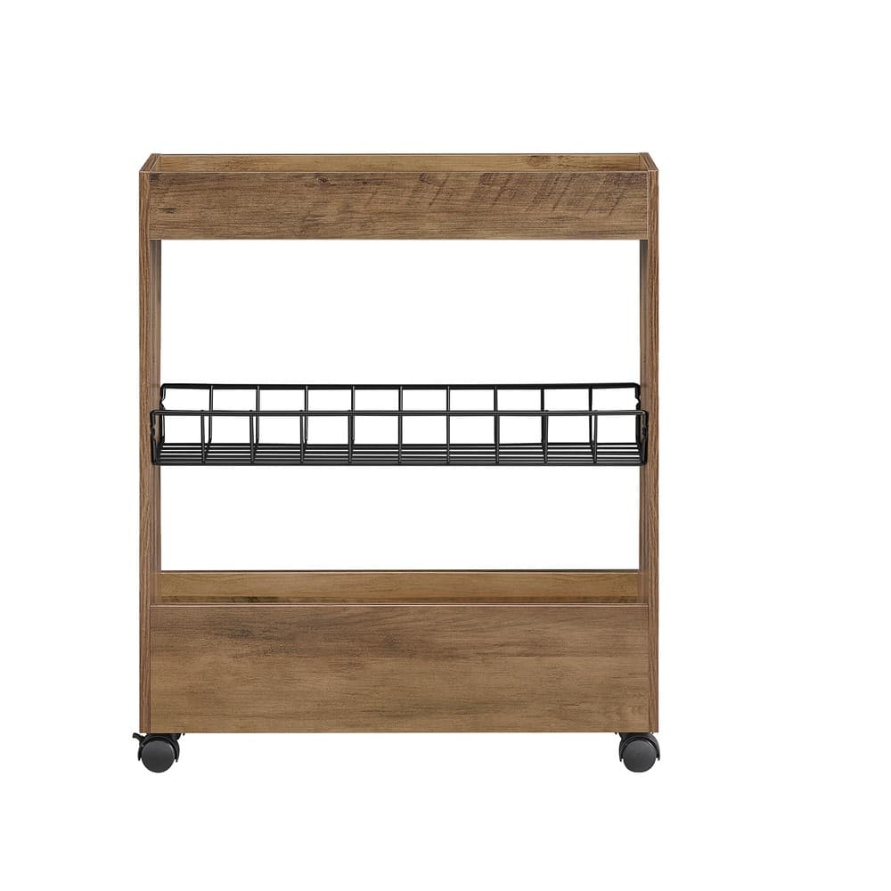 SoBuy Pyörällinen Säilytyskaluste lastulevystä beige 46x36x66 cm BZR46-N – SoBuy