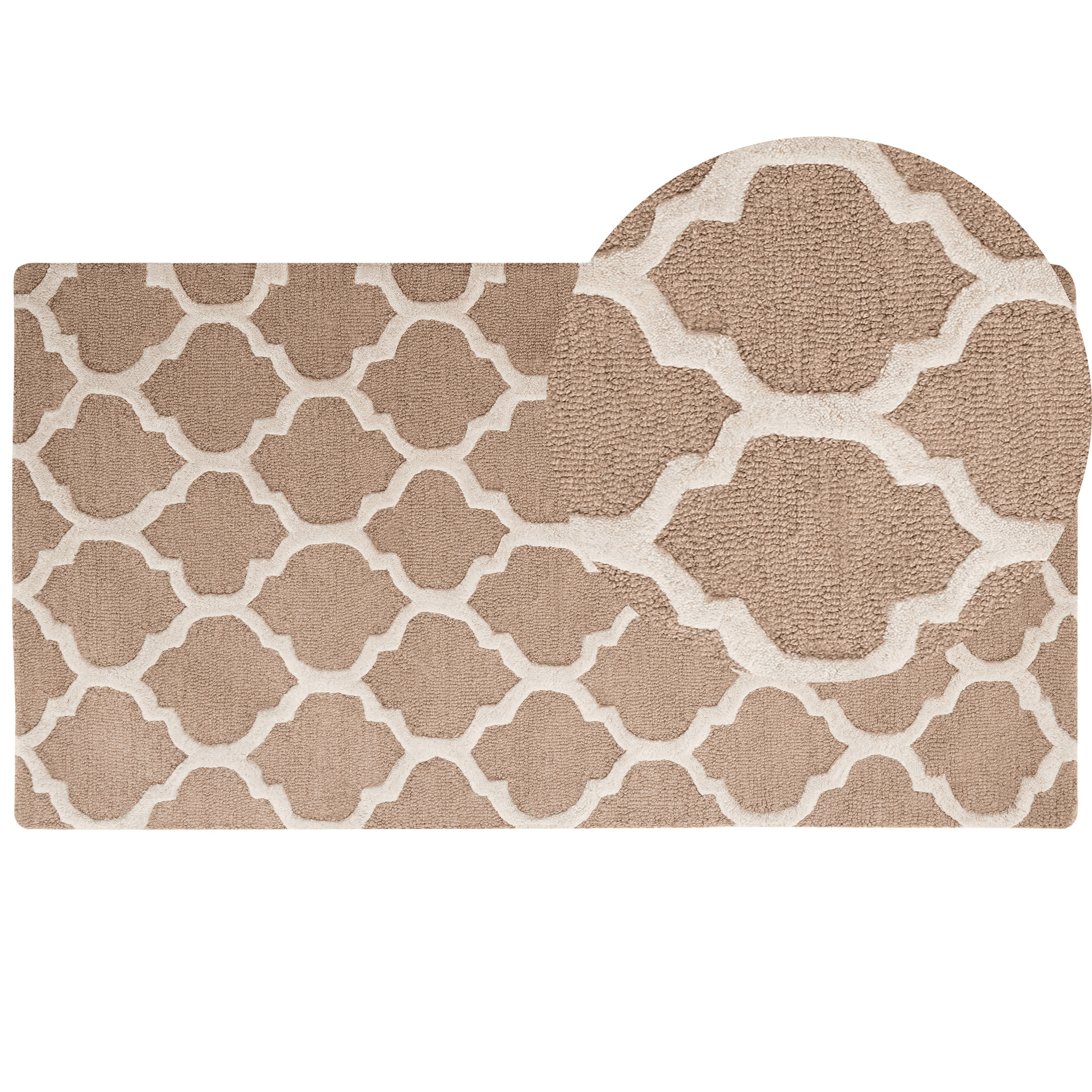 Matto ERBAA Beige 80 x 150 cm villa