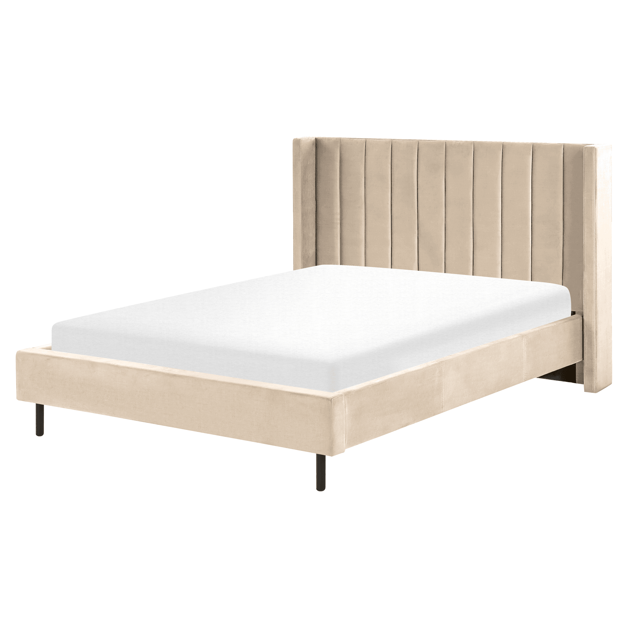 Sänky sametti VILLETTE 140 x 200 cm Beige
