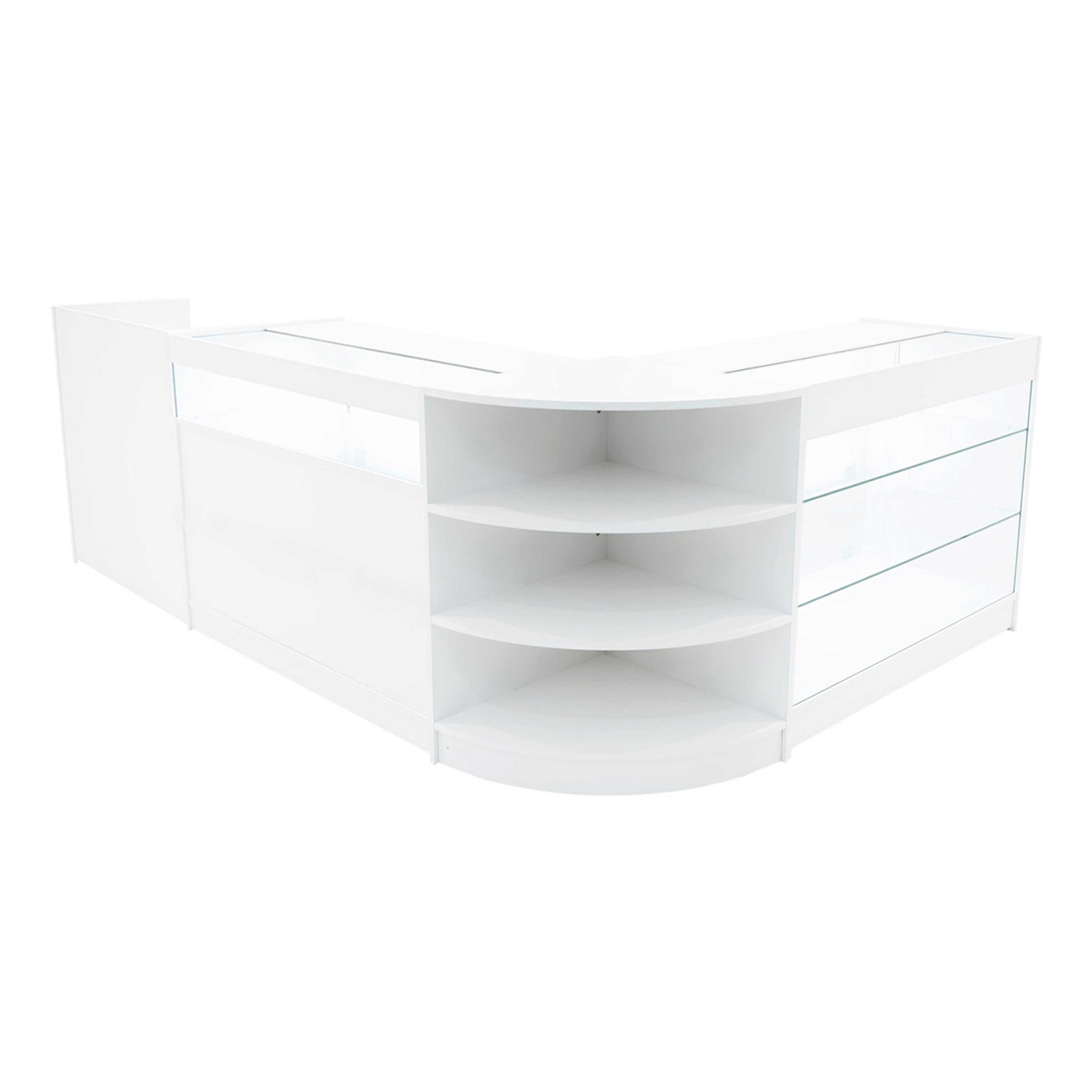 Hyperionin LED-myymälätiskisarja K1200, B1200, TB60 ja LM60 - valkoinen