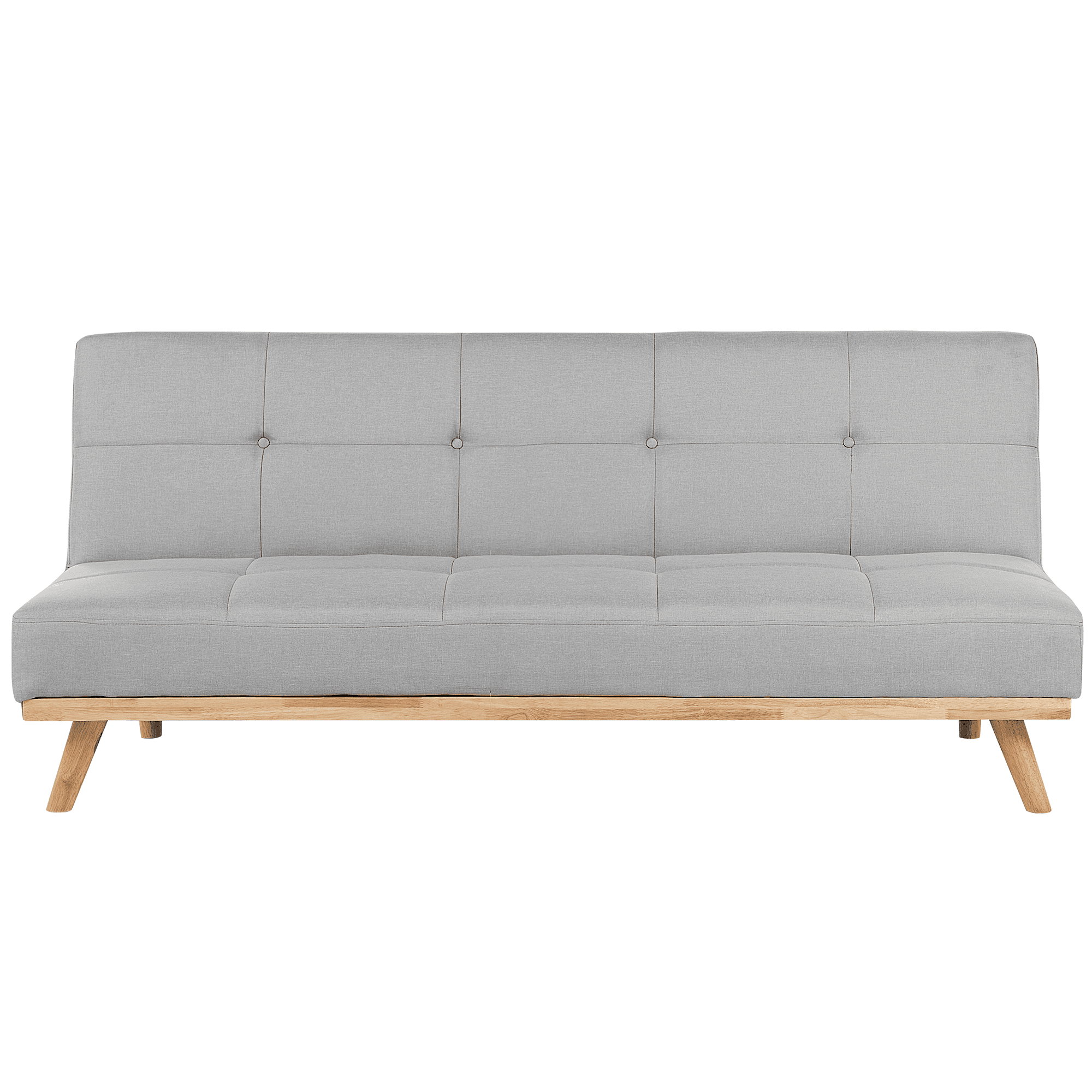 Vuodesohva FROYA kangas Vaaleanharmaa 3-istuttava – Beliani