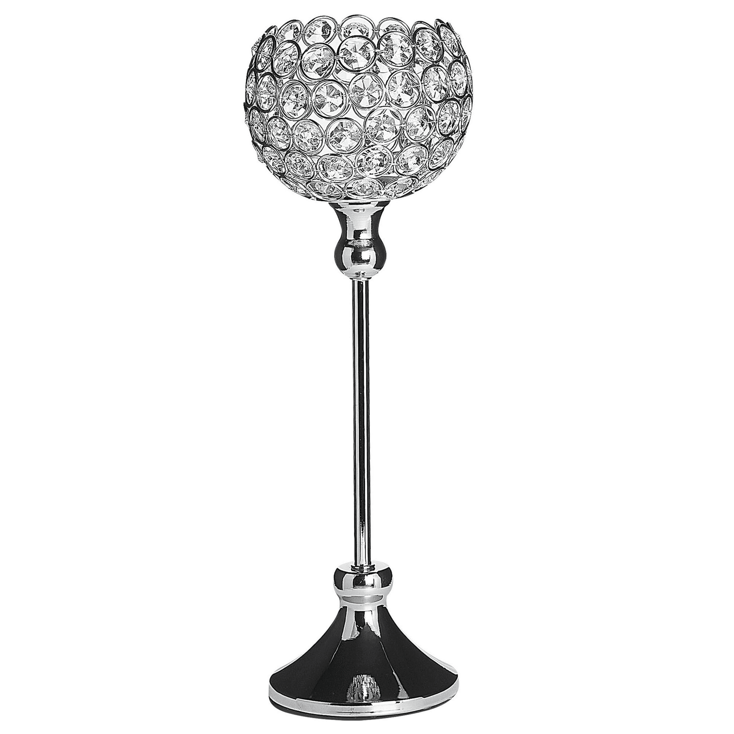 Kynttilänjalka ESTERNAY metalli 27 cm Hopea
