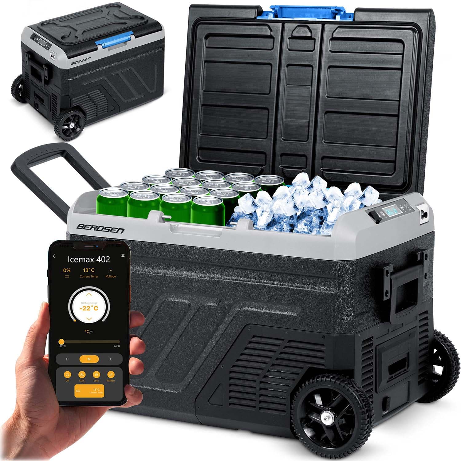 Berdsen Icemax 402 40 litran kompressorimatkajääkaappi - musta – Berdsen