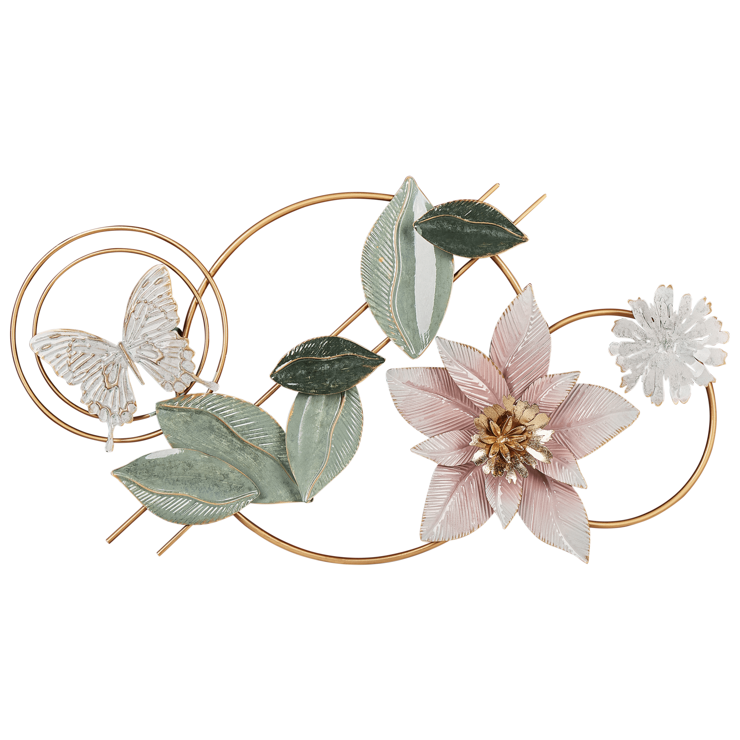 Seinäkoriste Kukka THORIUM metalli 44 cm Monivärinen – Beliani