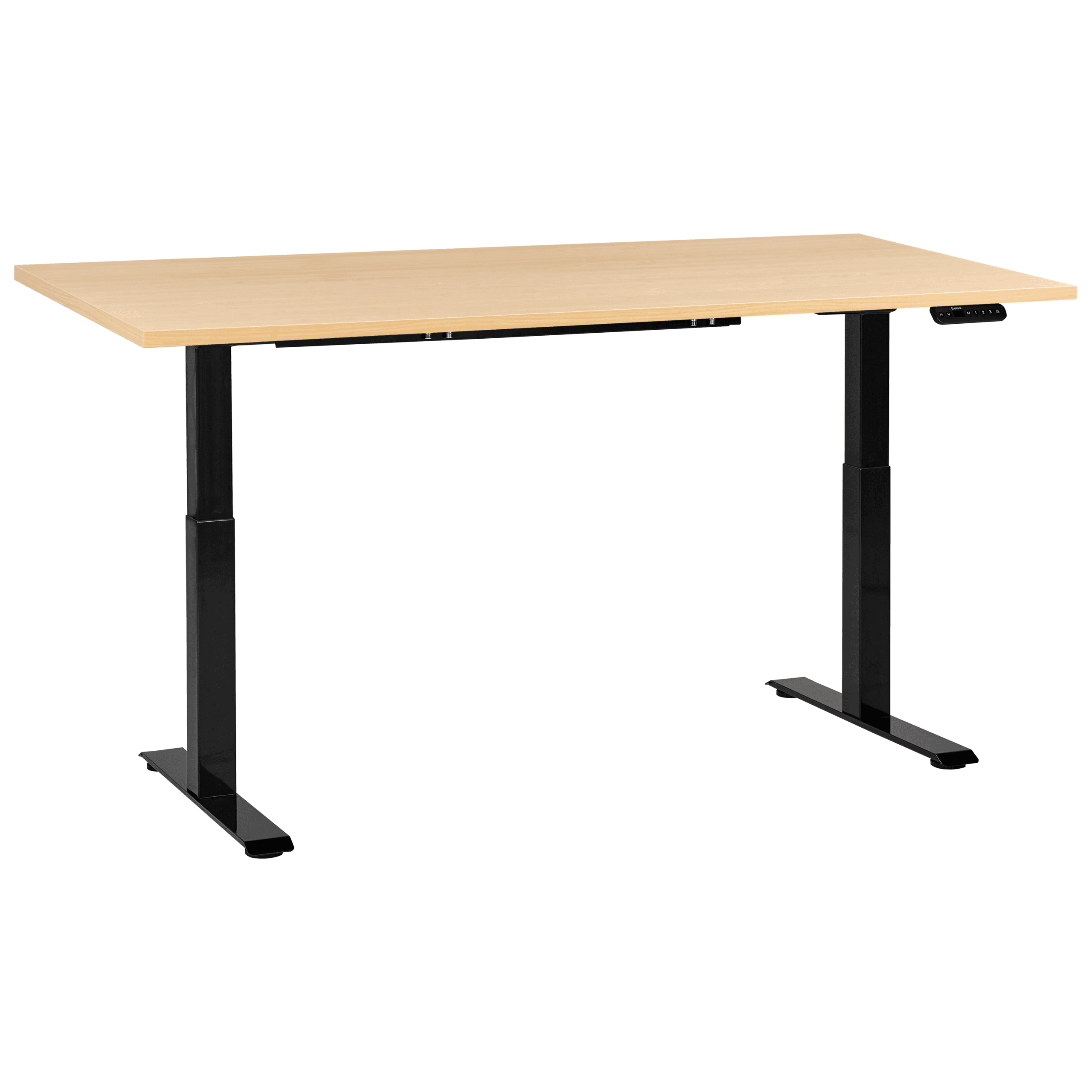 Sähkösäädettävä työpöytä DESTINES Musta/vaaleanruskea 180 cm 72 cm