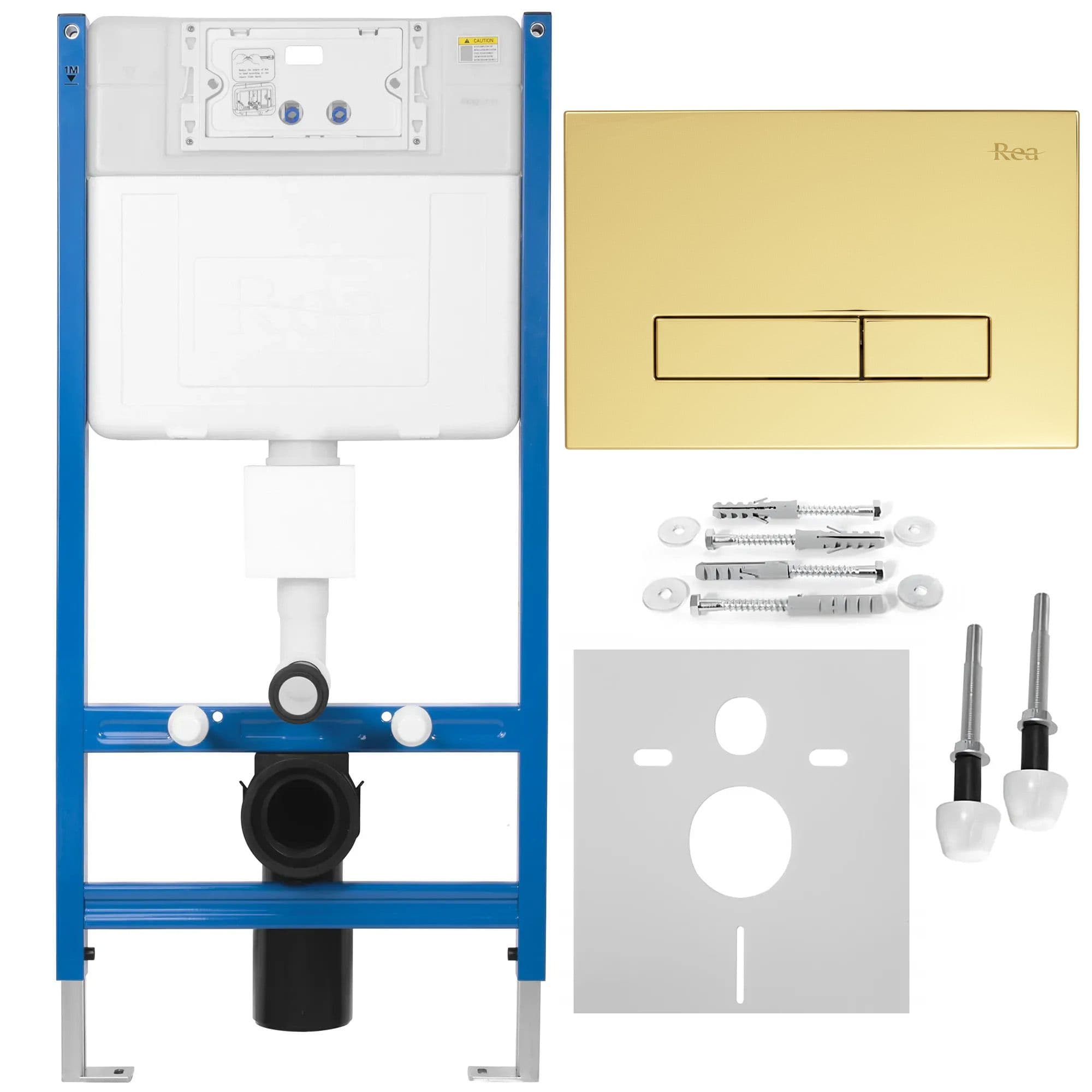 REA Uppoasennusteline K011A-Q + Hd Gold -Painike Kulta, 9X52,5X103,5Cm – Rea