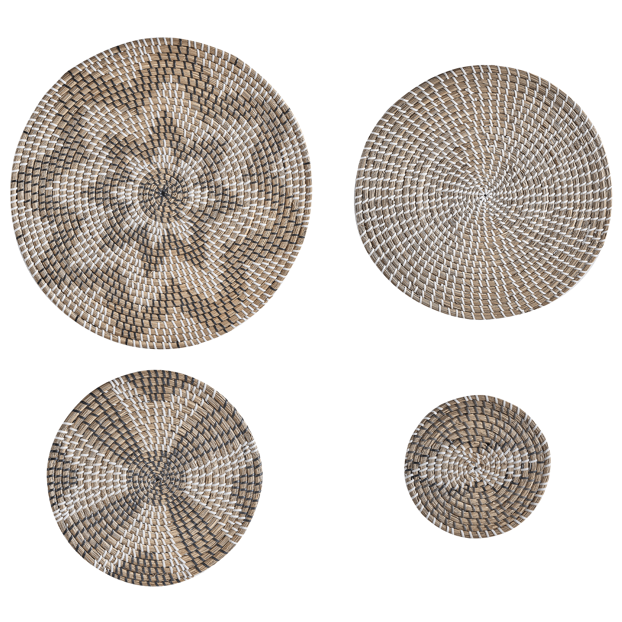 Seinäkoristesetti LAOCAI meriruoho 45/40/30/20 cm Musta