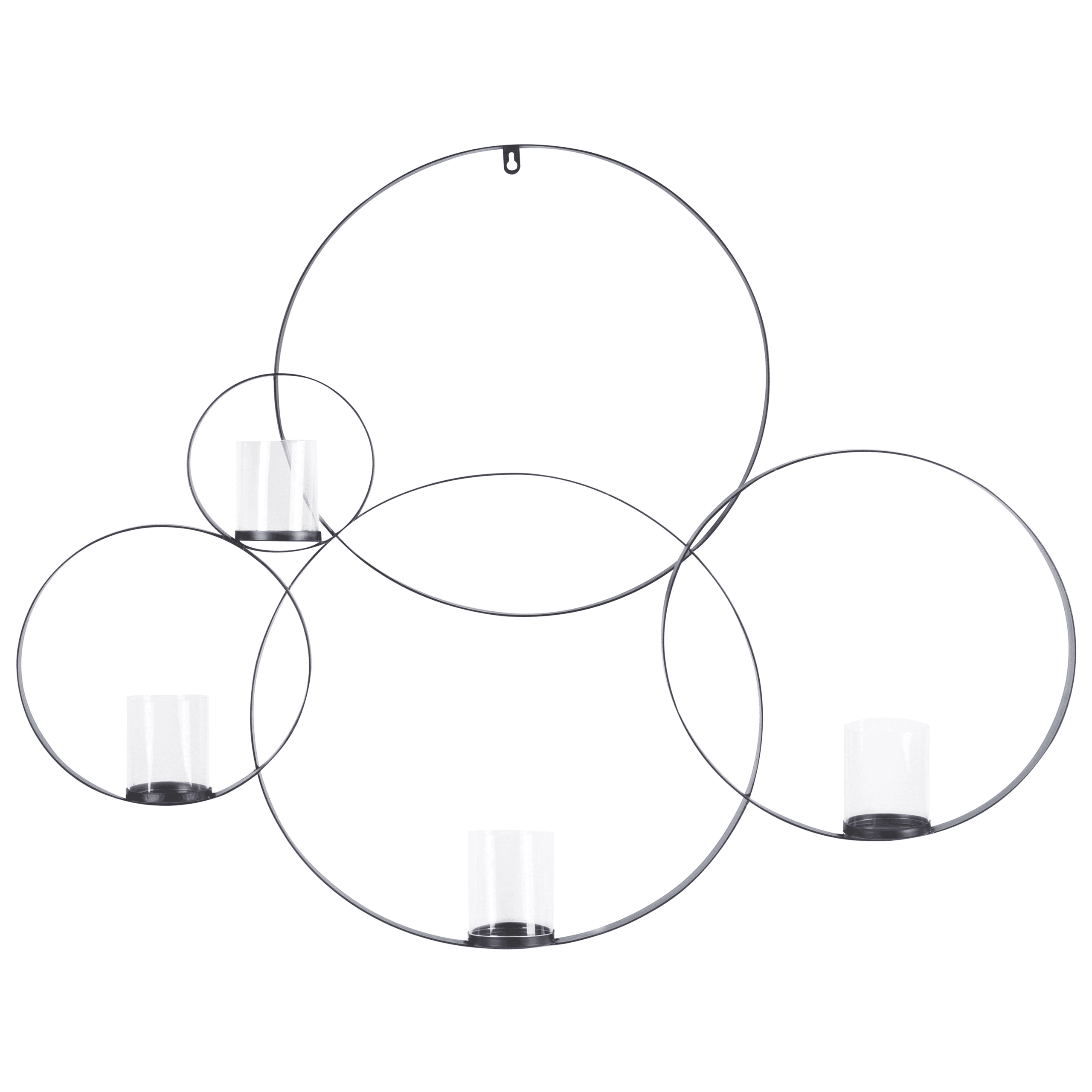 Seinäkynttelikkö BURU metalli 80 cm Musta – Beliani