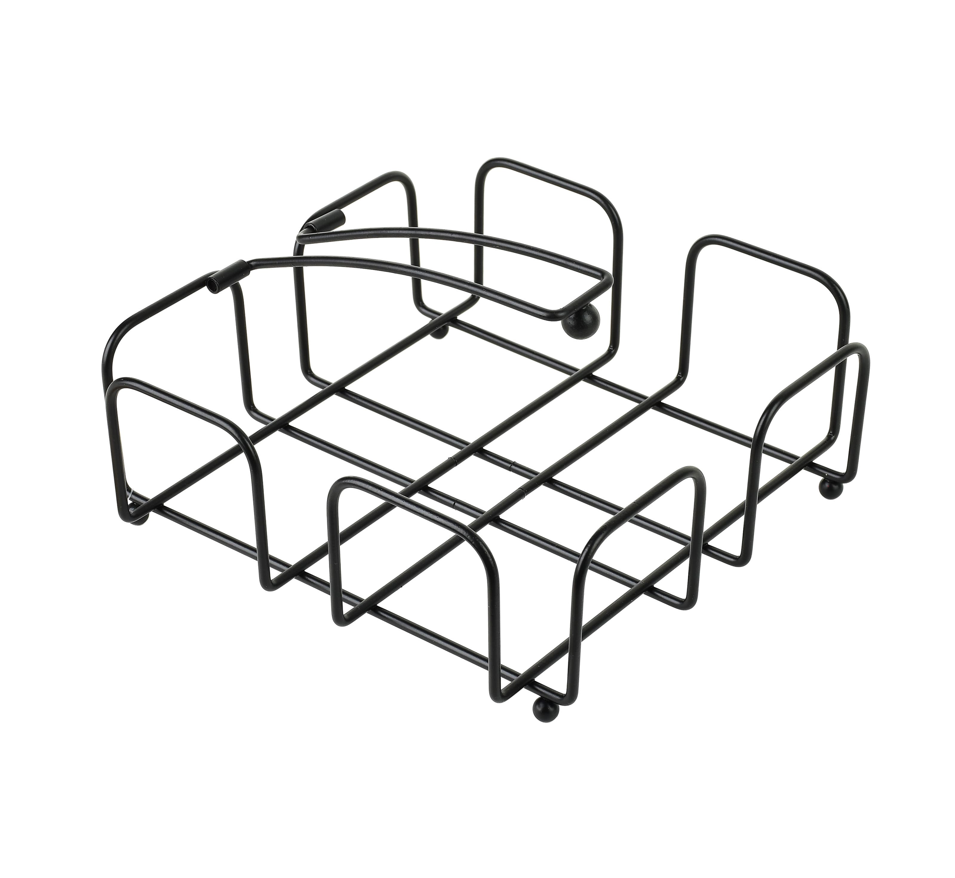 Servettiteline metalli MODERN KITCHEN 19x19x7 cm musta 1 kpl
