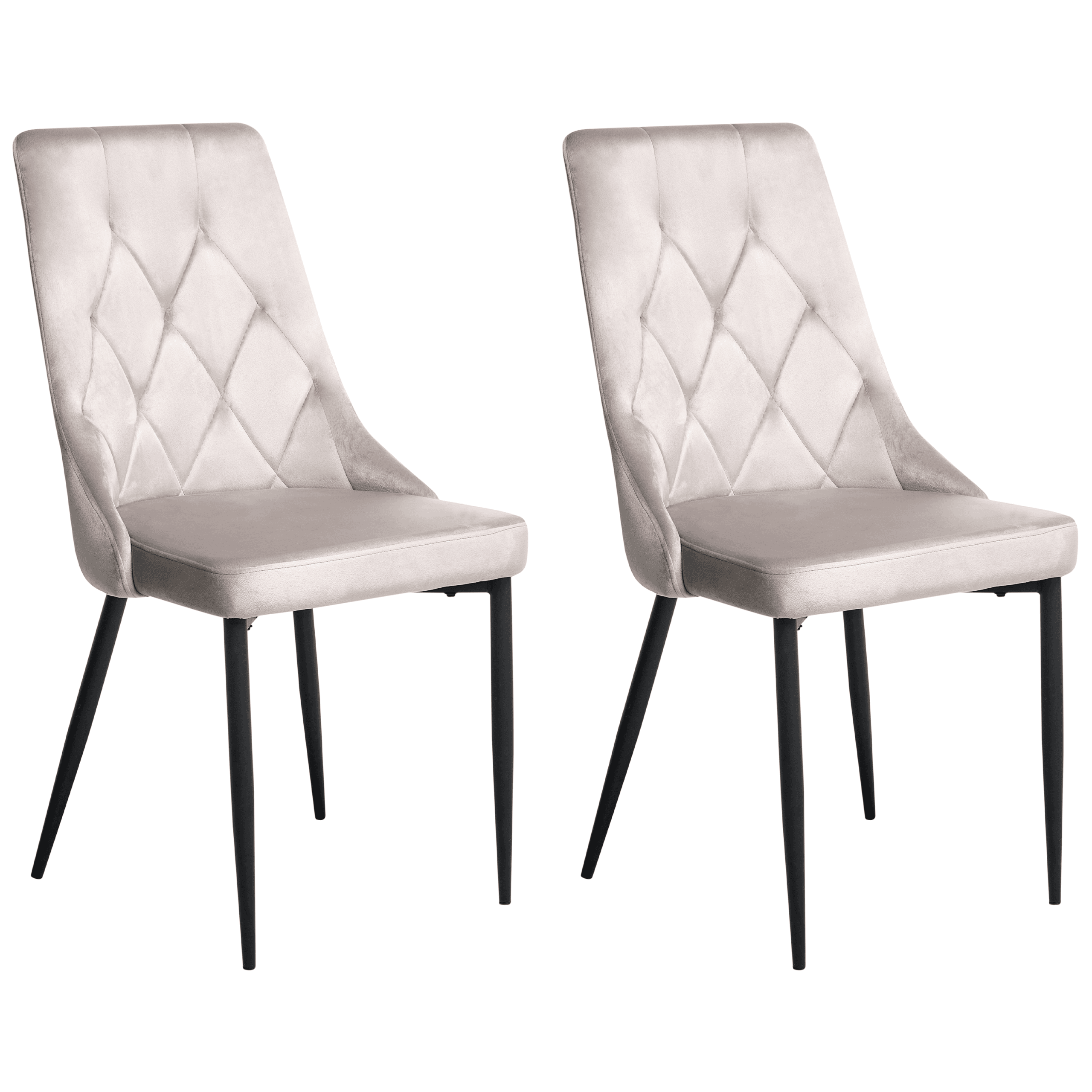 Ruokatuolisetti 2 kpl AVENIR sametti Ruskeanharmaa – Beliani