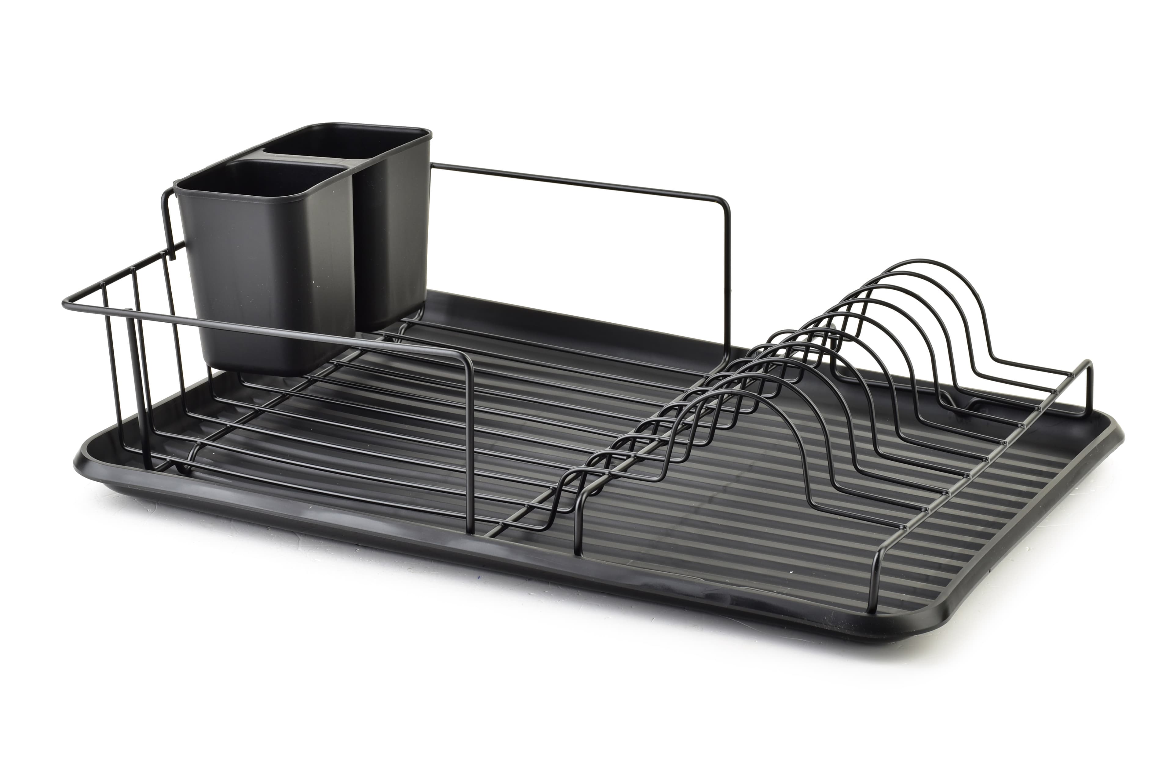 Astiankuivausteline metalli BASIC KITCHEN 42,5x31,5x13,4 cm musta 1 kpl – MONDEX