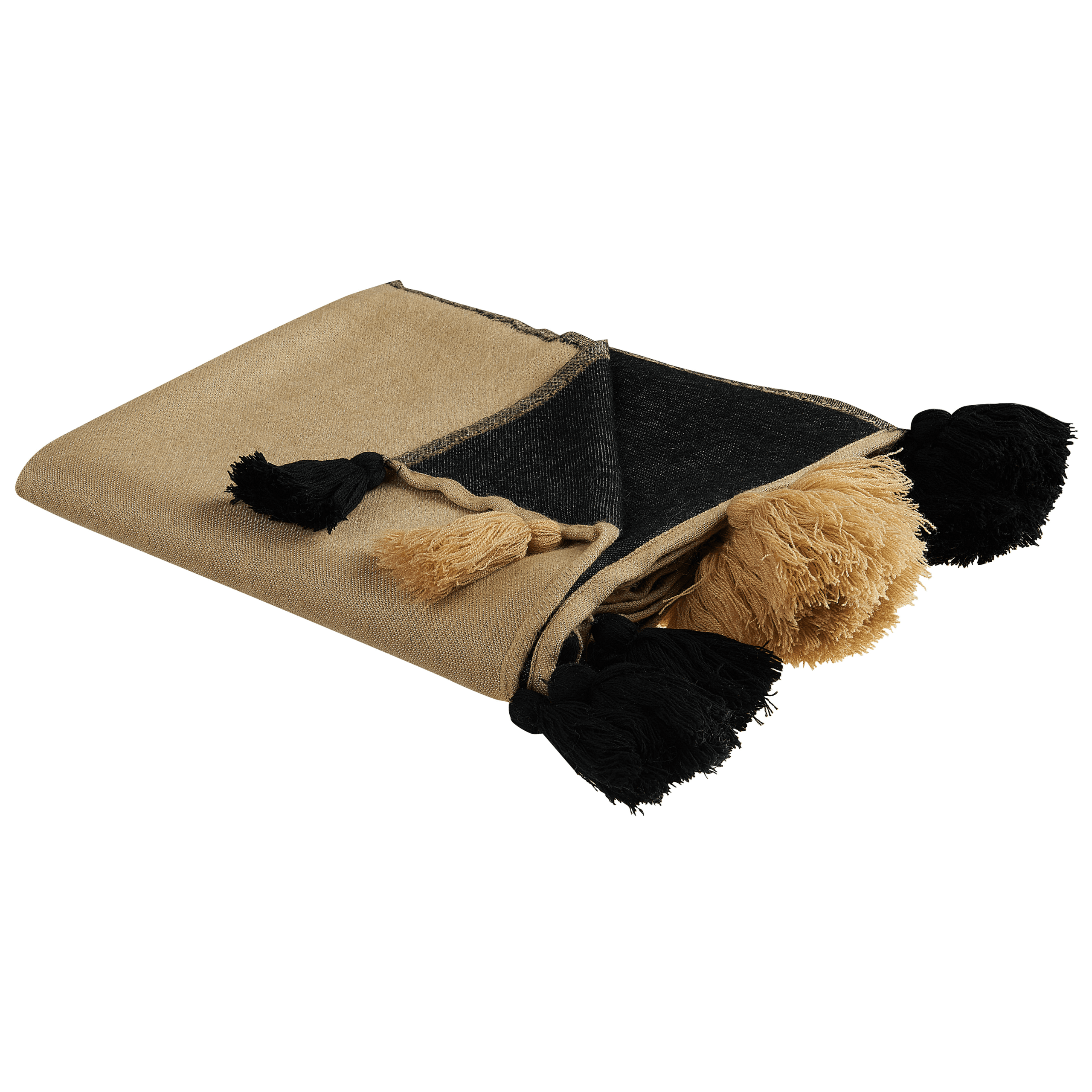 Torkkupeitto THUMKI kangas 130 x 170 cm Beige – Beliani
