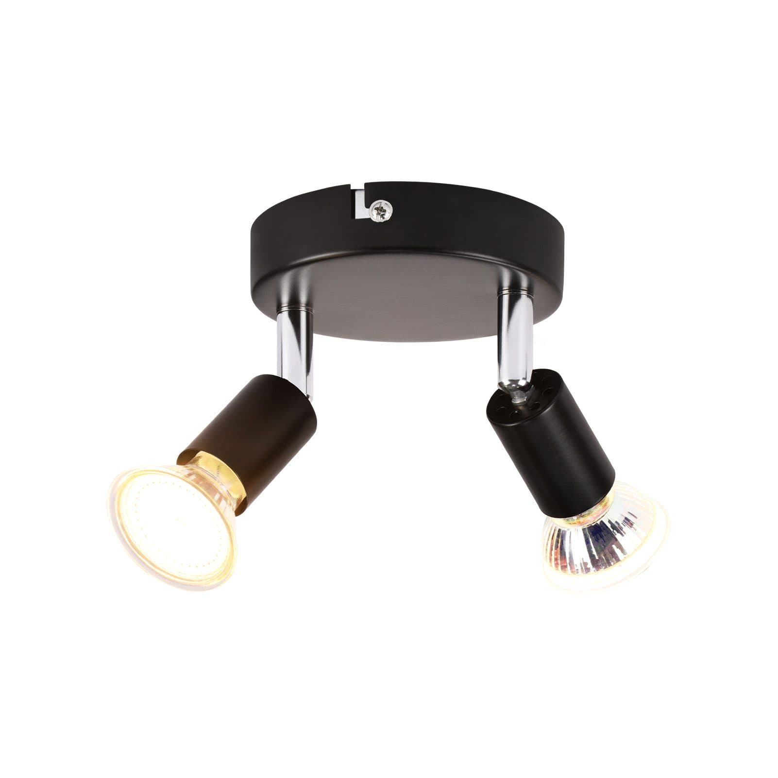 NETTLIFE LED - kattovalaisin GU10 - 2 modernia pyöreää kattokohdevaloa 350° kattokohdevalaisimet keittiöön ilman lamppua