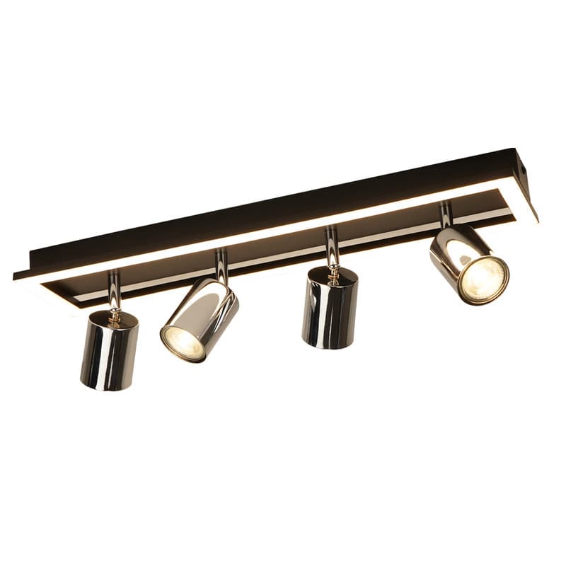 NETTLIFE 4- liekkinen LED - kattovalaisin: säädettävät GU10- kattovalaisimet, keittiövalaisin, hopeinen valonheitin 18 W – Nettlife