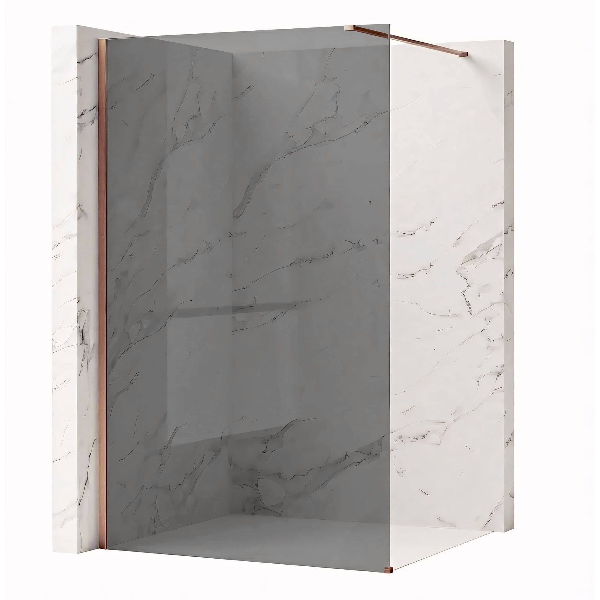 REA Suihkuseinä Flexi Grey 130 Harjattu kupari, 130X195CM