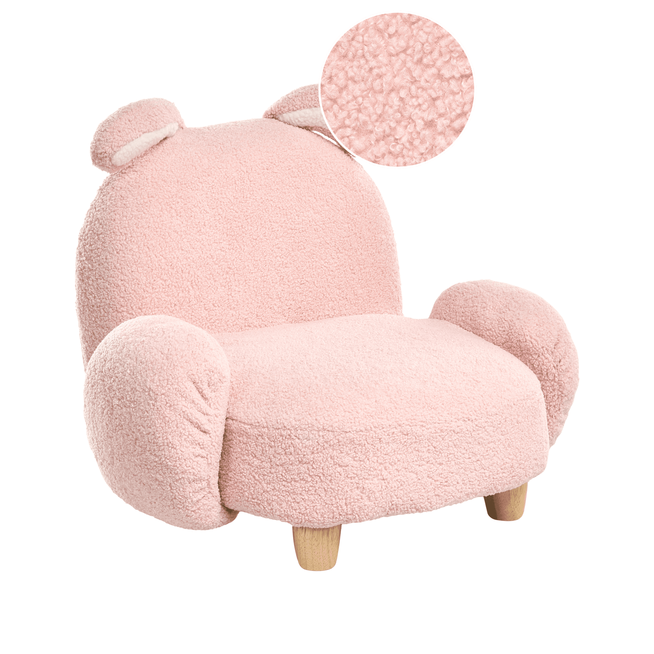 Lasten nojatuoli Kani KANNA buklee Pastellipinkki