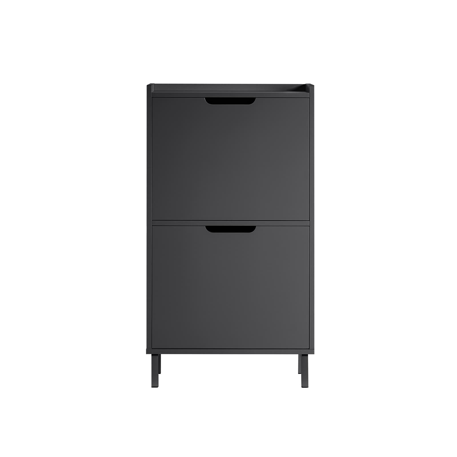 SoBuy Musta kenkäkaappi 2-ribaltein FSR151-SCH säästävä & laadukas – SoBuy