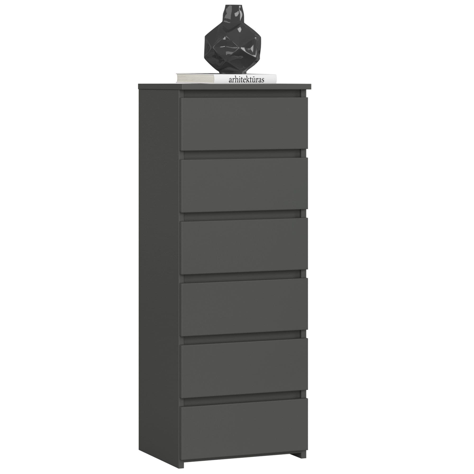 Akord Korkea lipasto Grafiitti Kiiltävä 40x35x109 – Akord