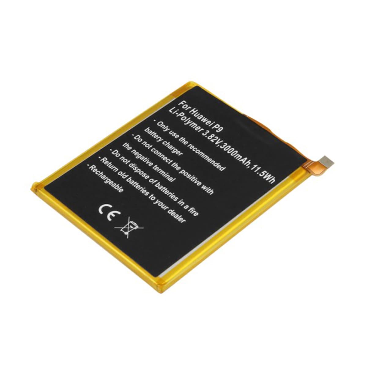 Akku Huawei P9 -malliin Li-polymeeri 3.82V 3000mAh 11.5Wh HB366481ECW – Avizar