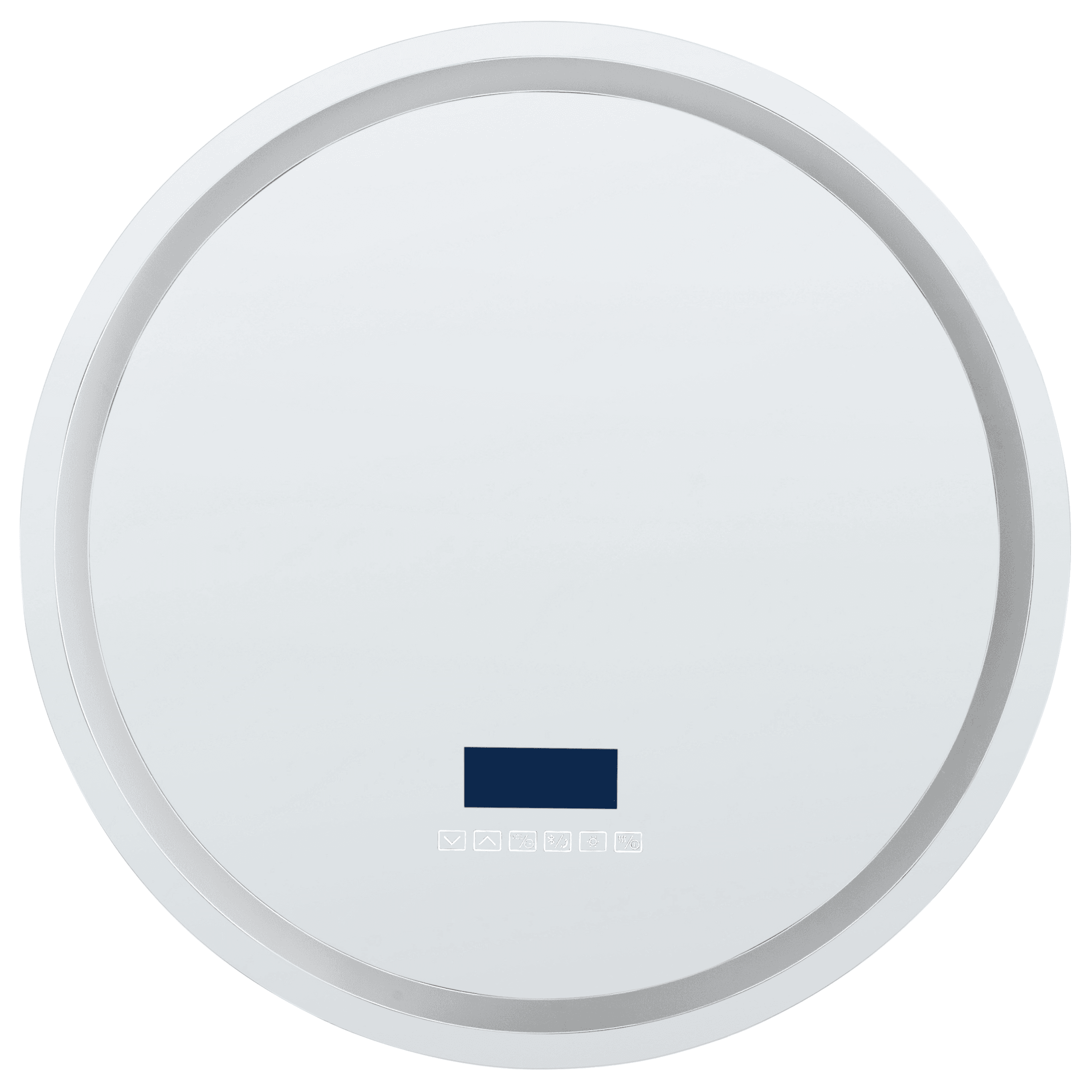 Kylpyhuoneen LED-peili BROGNON 60 cm 60 cm Bluetooth-kaiuttimella Hopea – Beliani