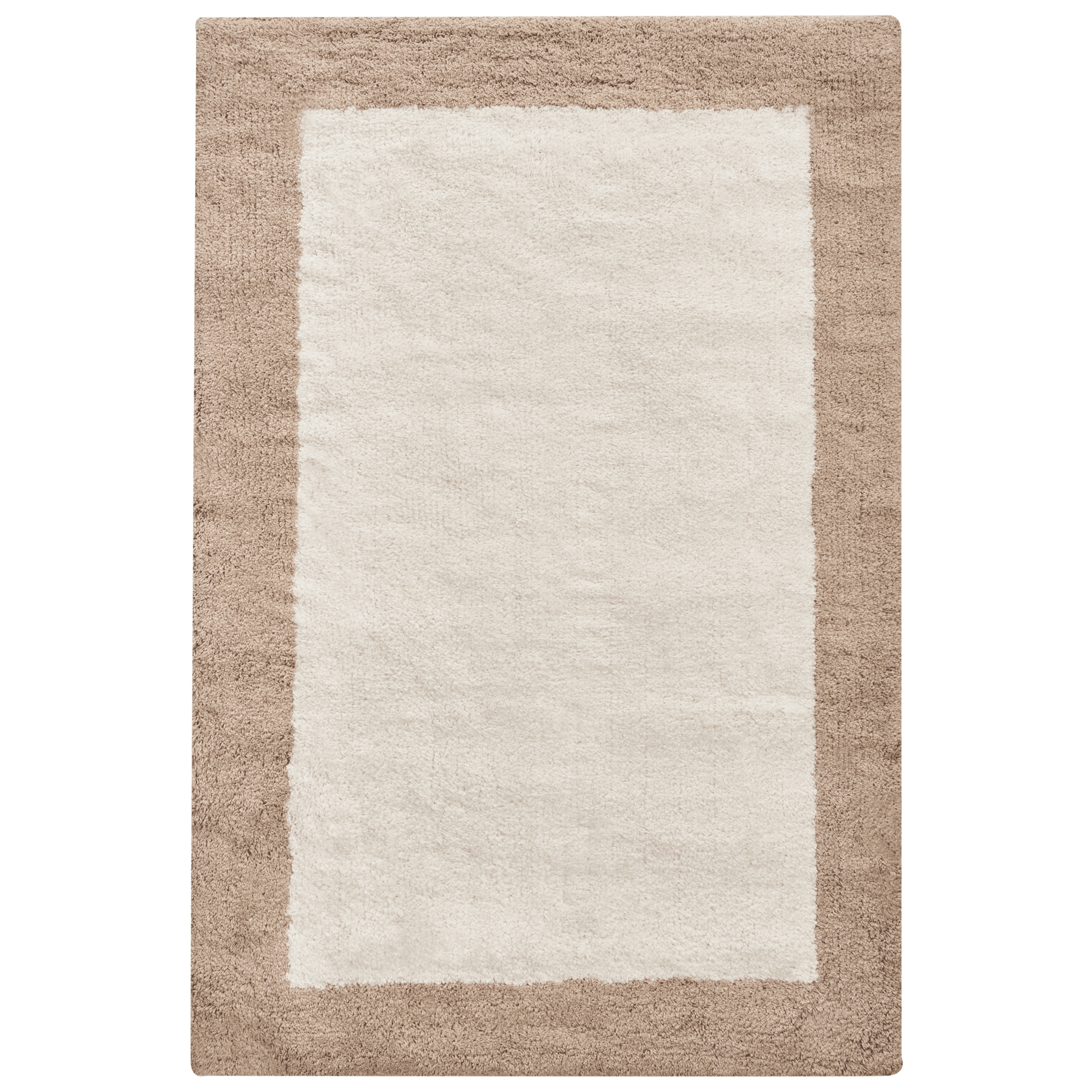 Kylpyhuonematto KABRI Ruskea/beige 60 x 90 cm puuvilla – Beliani