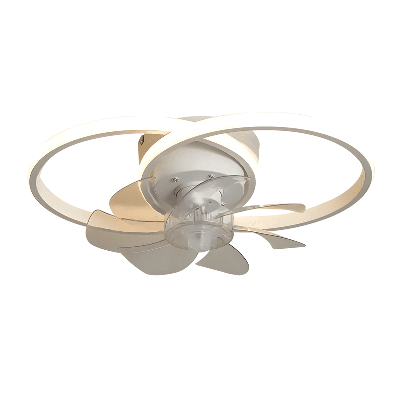 NETTLIFE LED - kattotuuletin Valaistuksella, 36W, hiljainen Kaukosäätimellä, 3 Värilämpötilaa, 6 nopeutta Valkoinen – Nettlife