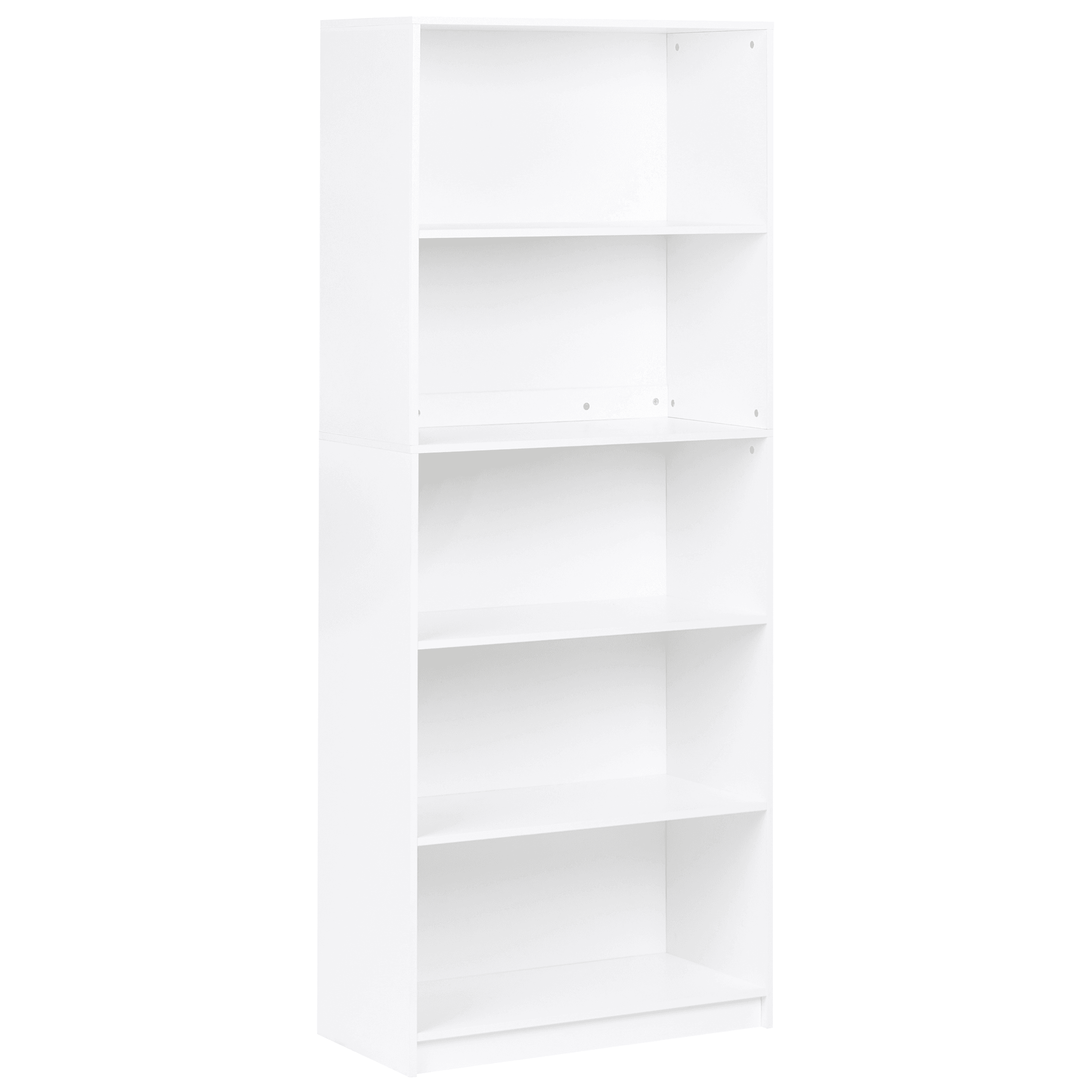 Kirjahylly 5-tasoinen ZEHNA 195 cm Valkoinen